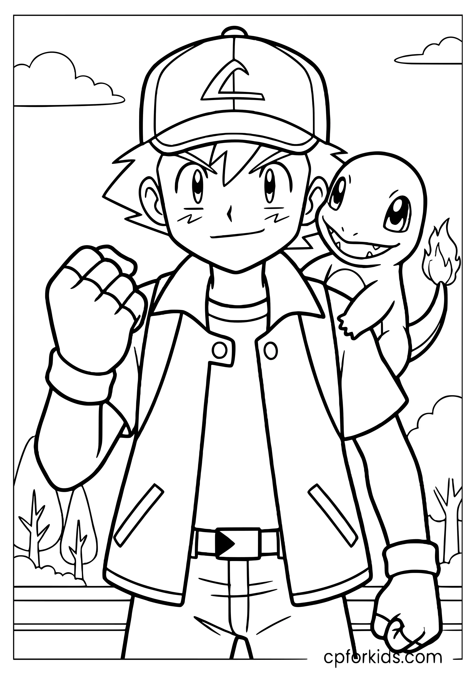 Ash and Pikachu — Ready to Battle