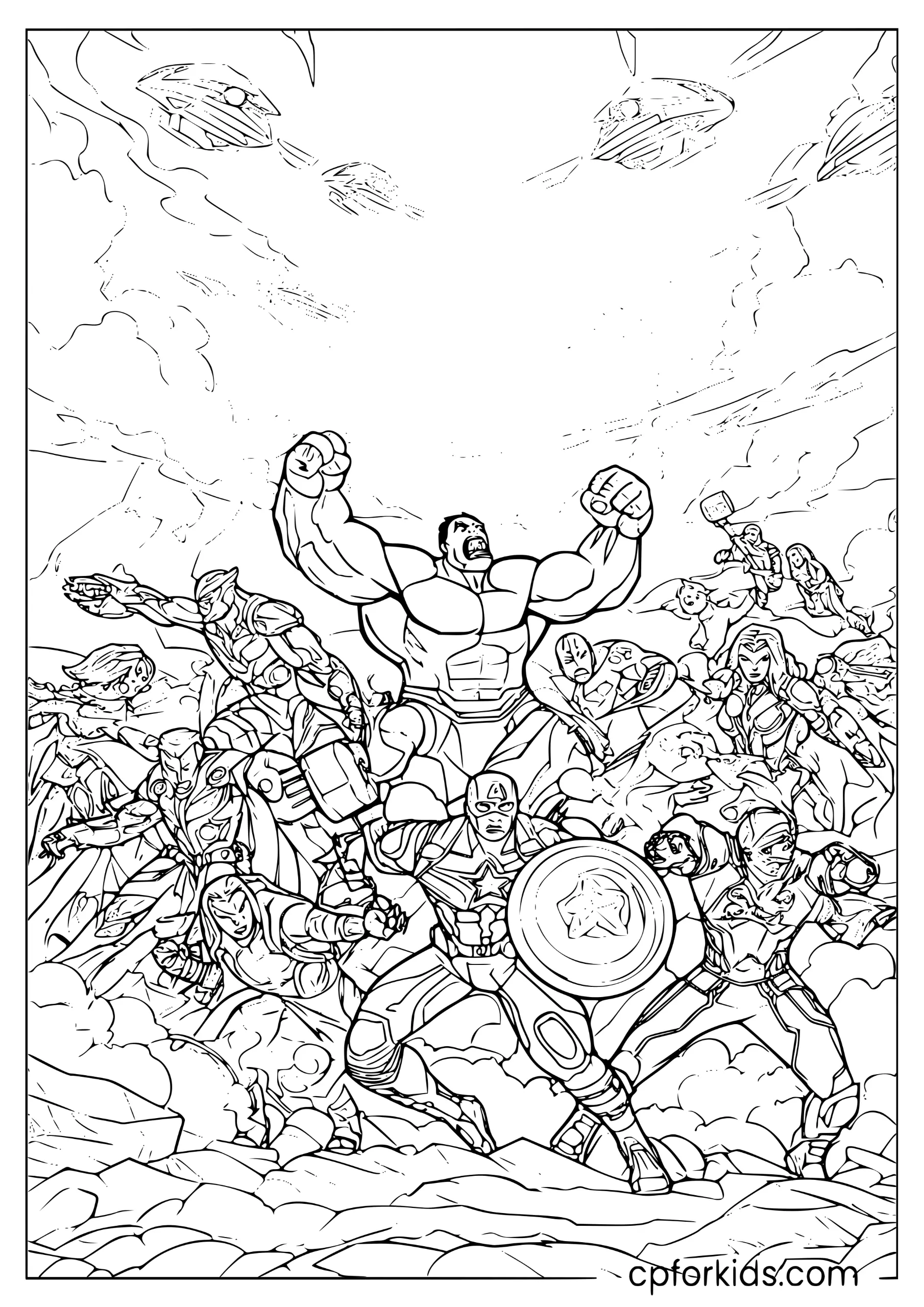 Avengers Infinity War Battle Sky