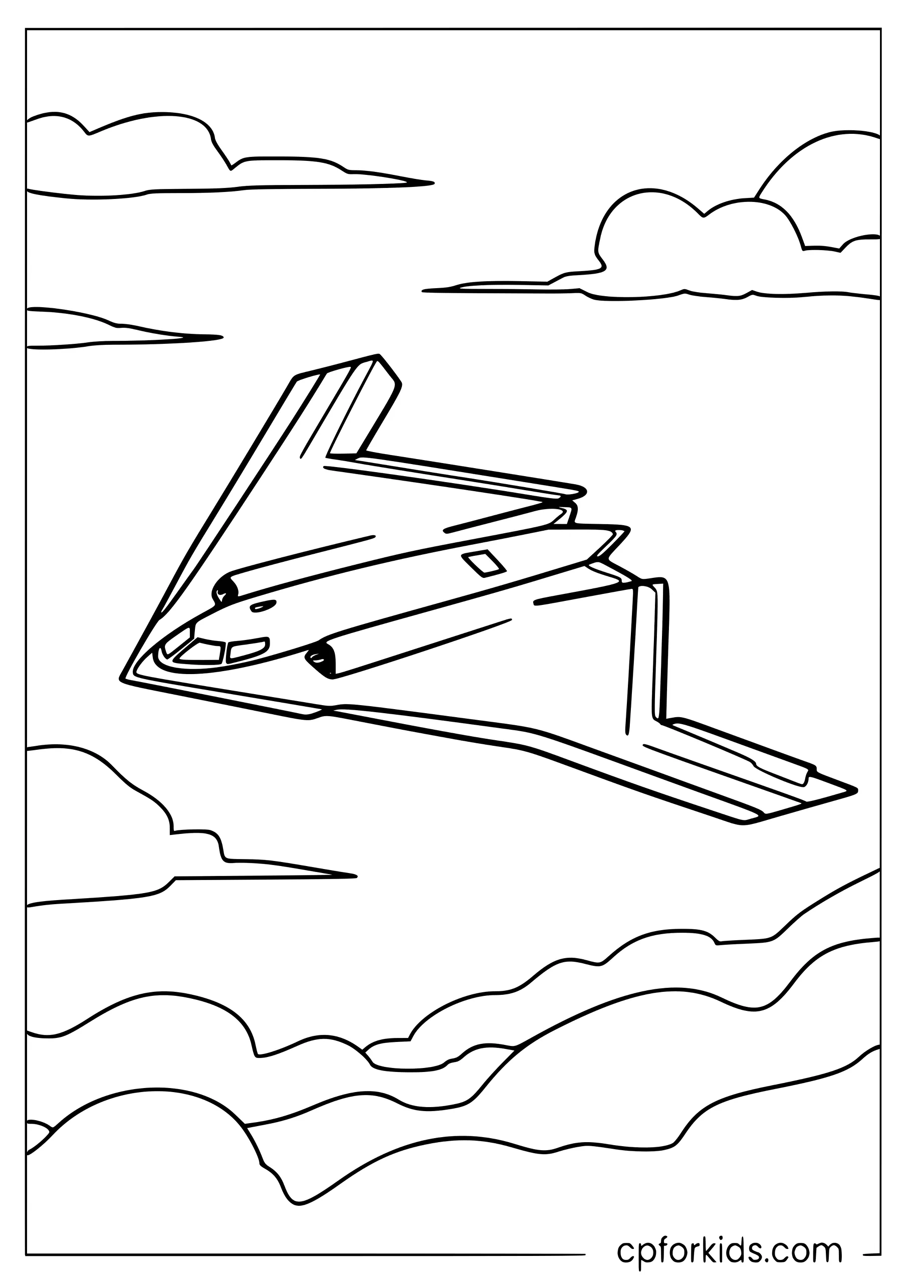 B-2 Stealth Bomber Triangle Shape