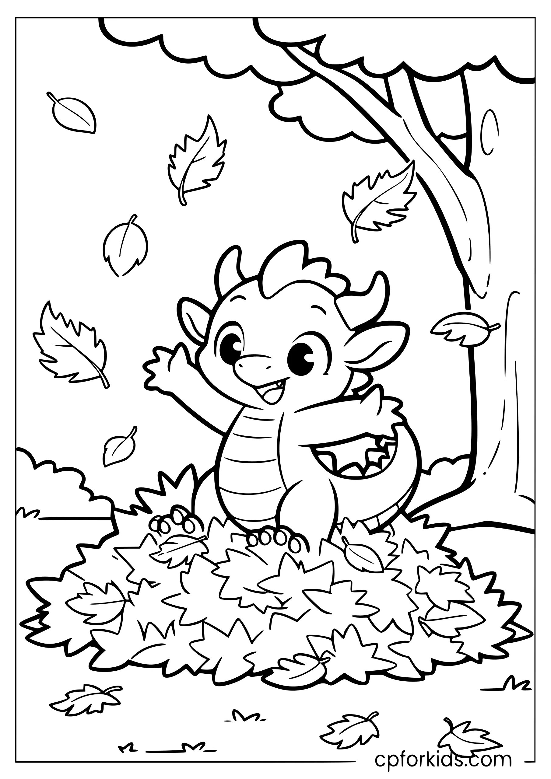 Baby Dragon Loves Autumn