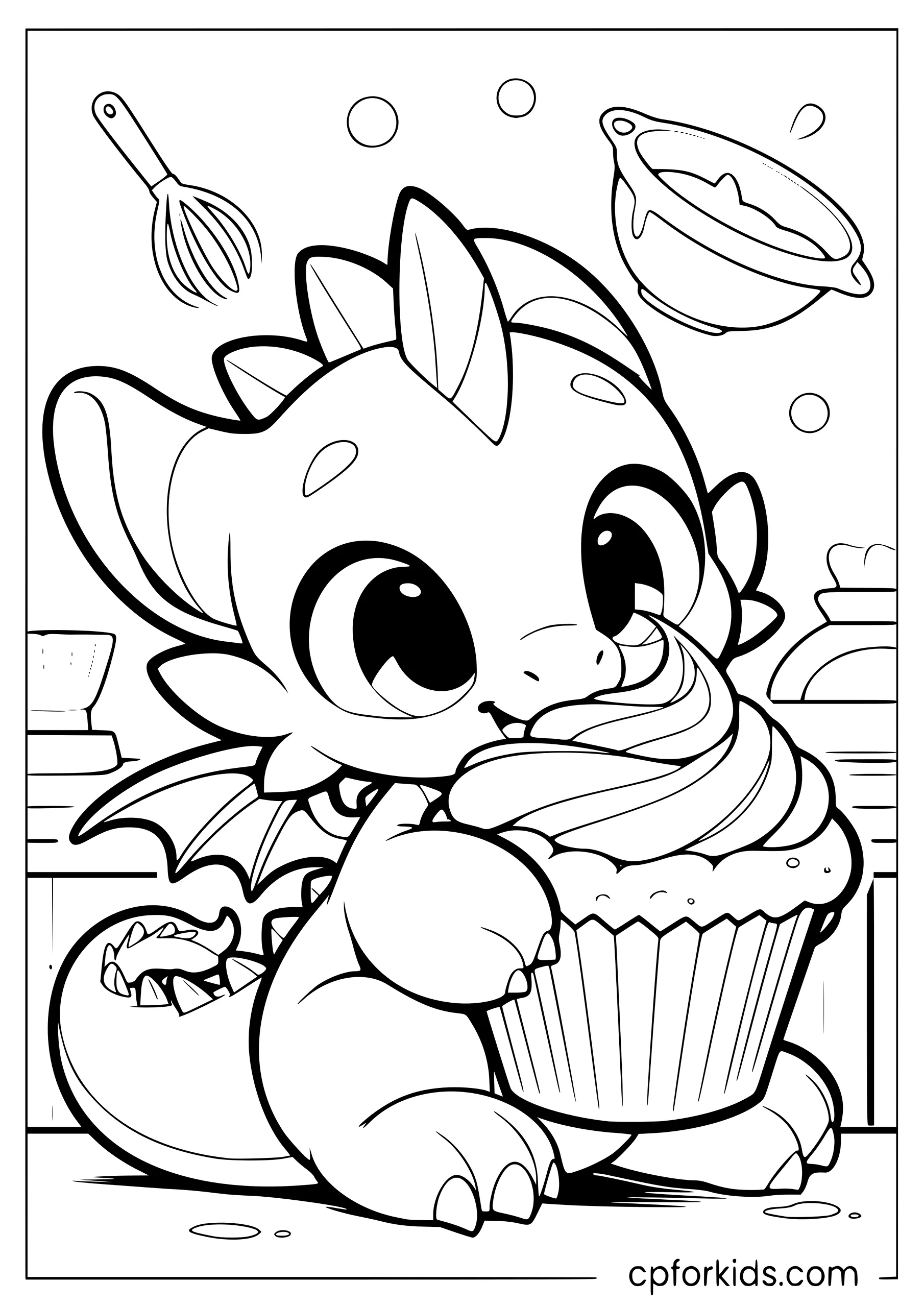 Baby Dragon and the Cupcake