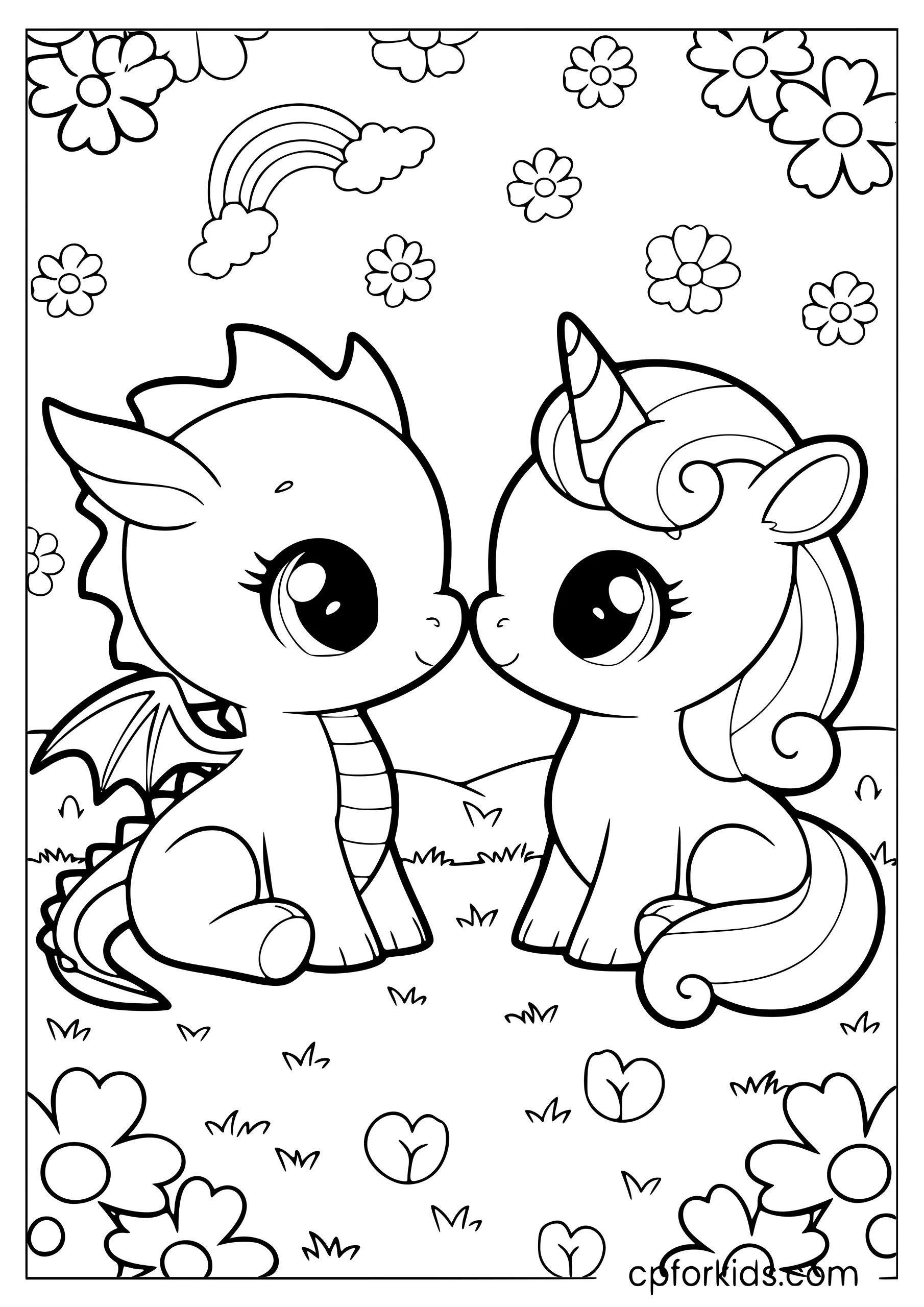 Baby Dragon Meets the Unicorn
