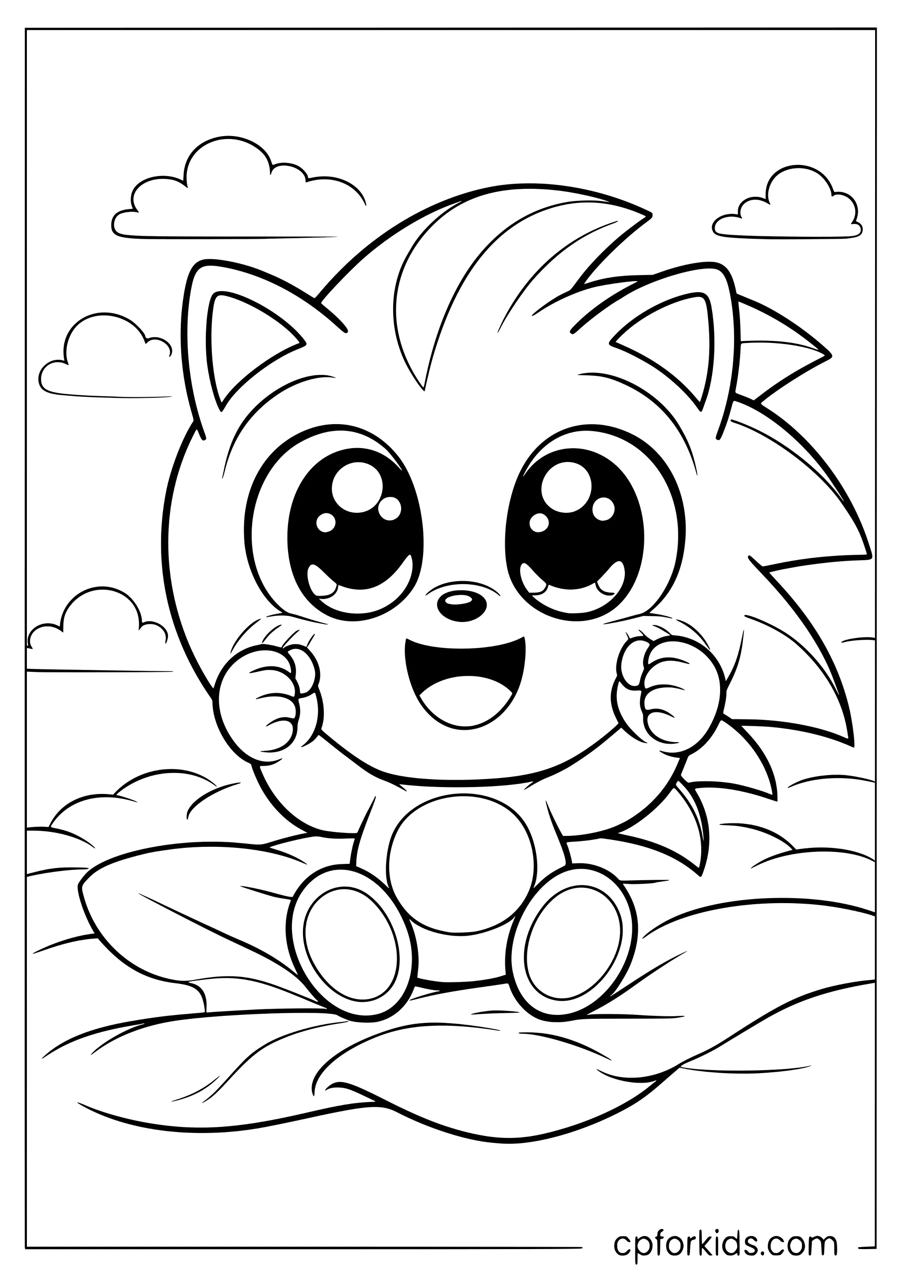 Baby Sonic on a Soft Blanket
