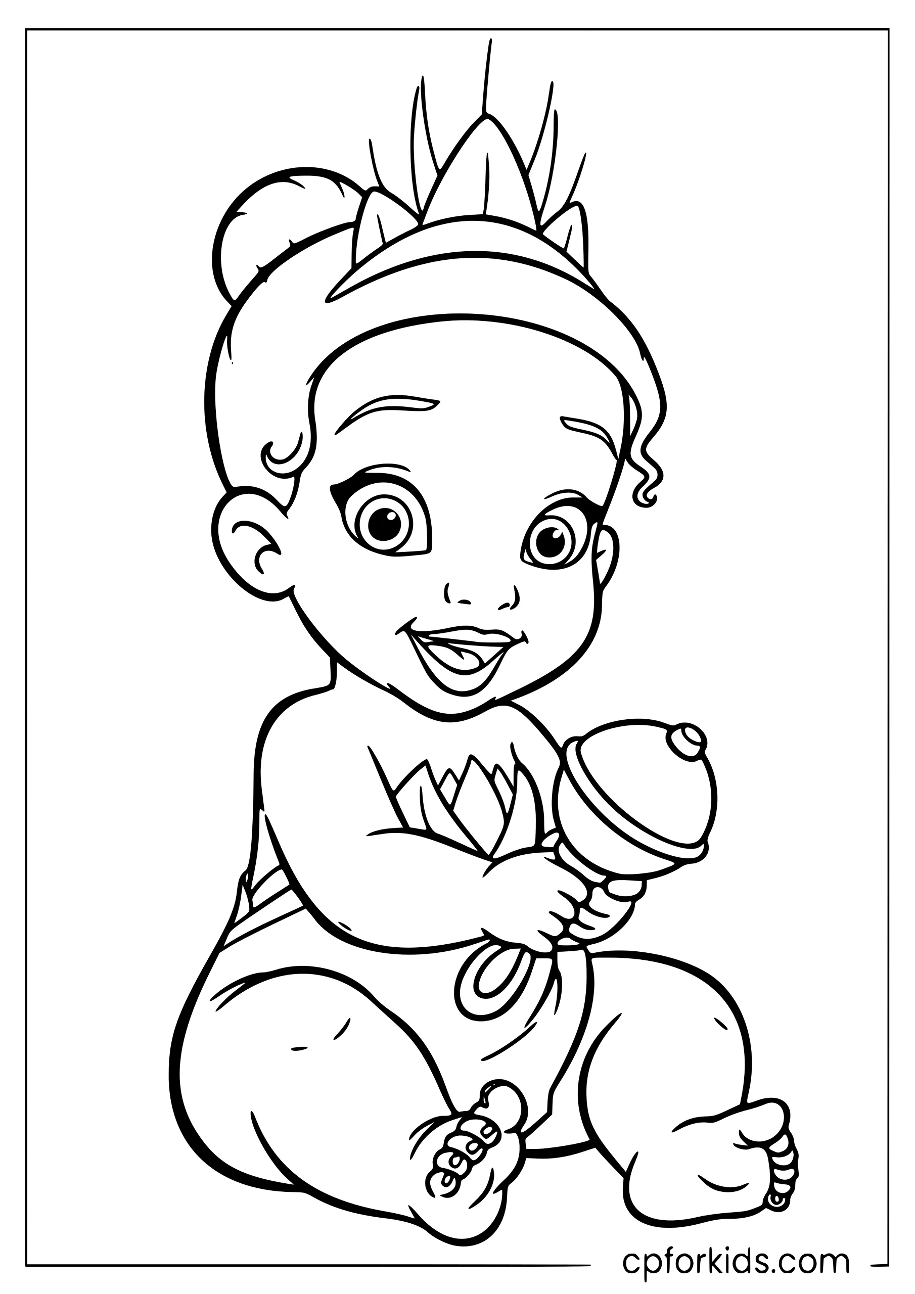 Baby Tiana with Rattle
