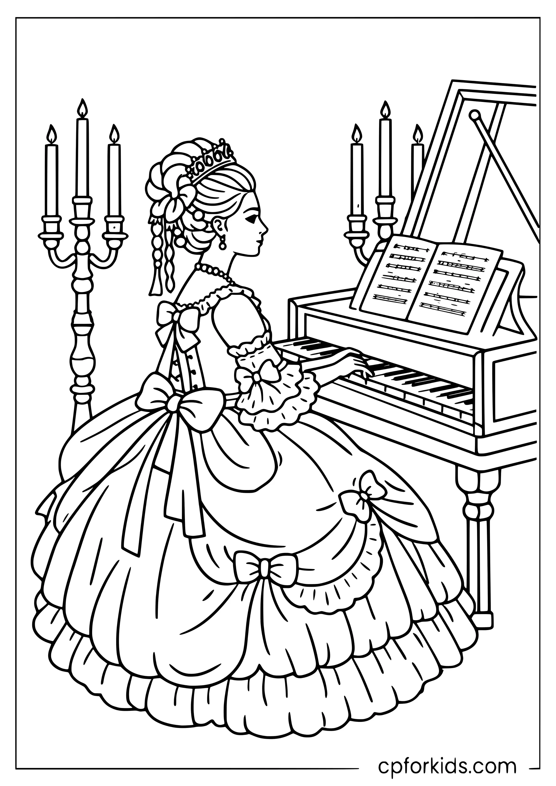 Baroque Princess at the Harpsichord