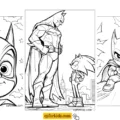 Free printable Batman coloring pages — baby Batman, Batman and Sonic, and chibi Batman