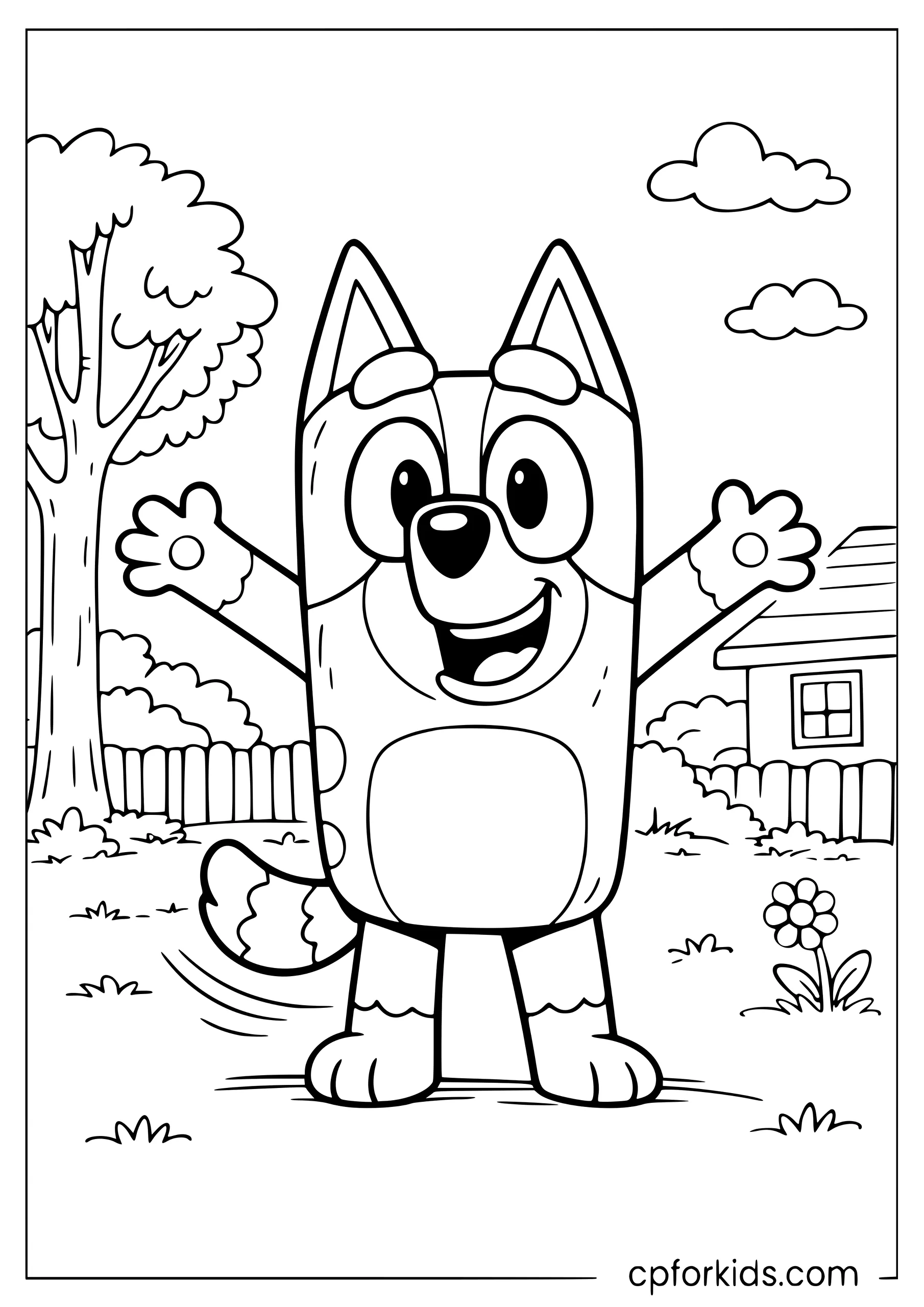 Bluey Arms Open Wide