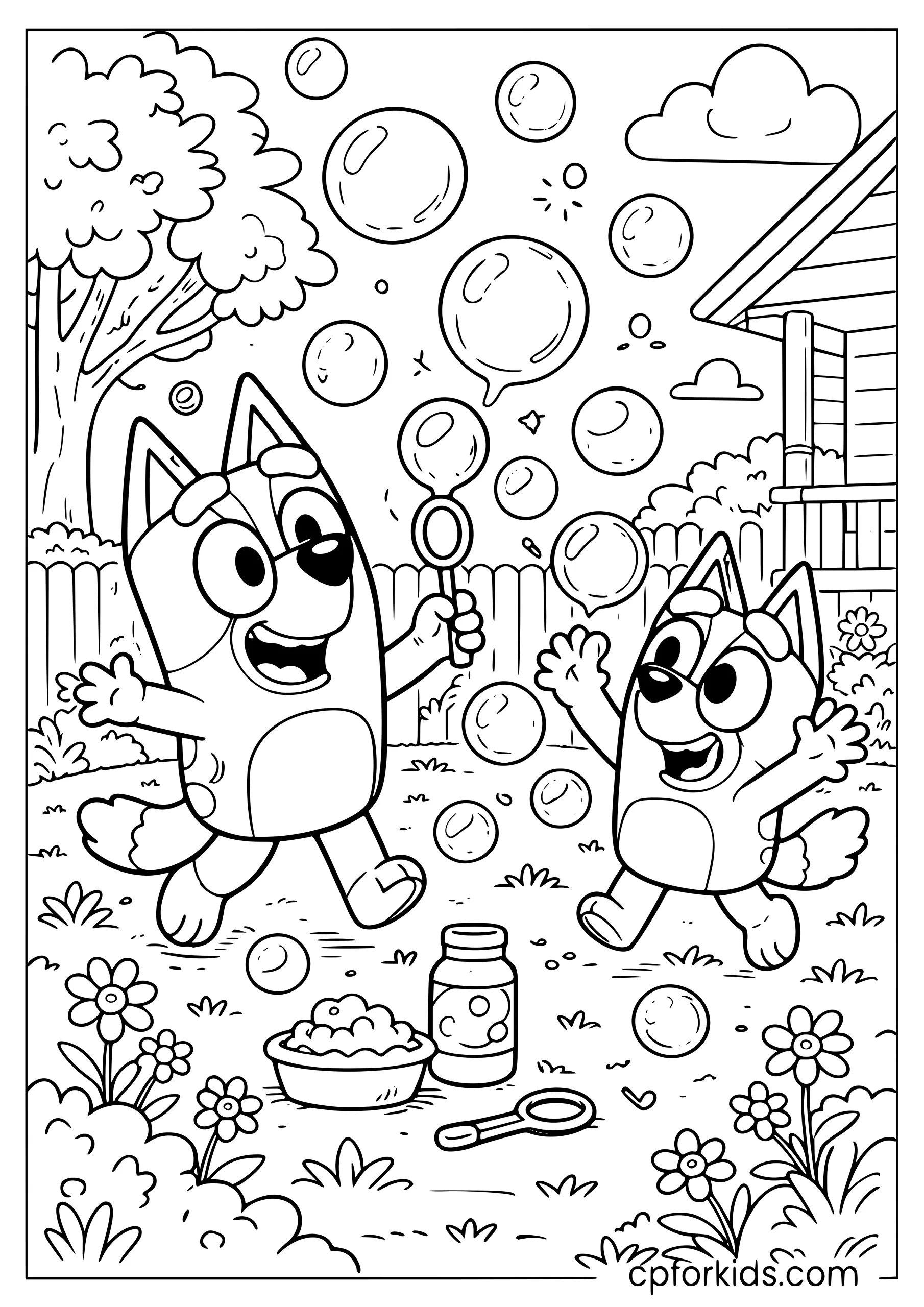 Bluey and Bingo Bubble Play