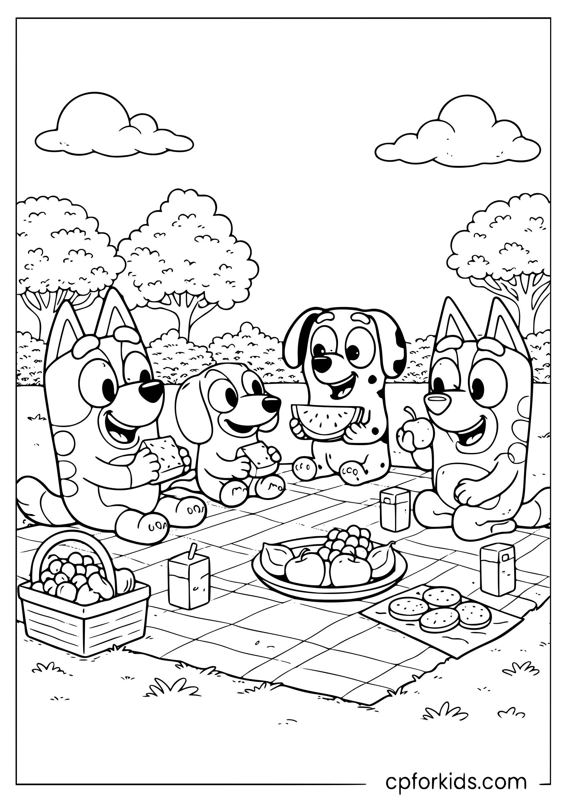 Bluey Picnic with Friends