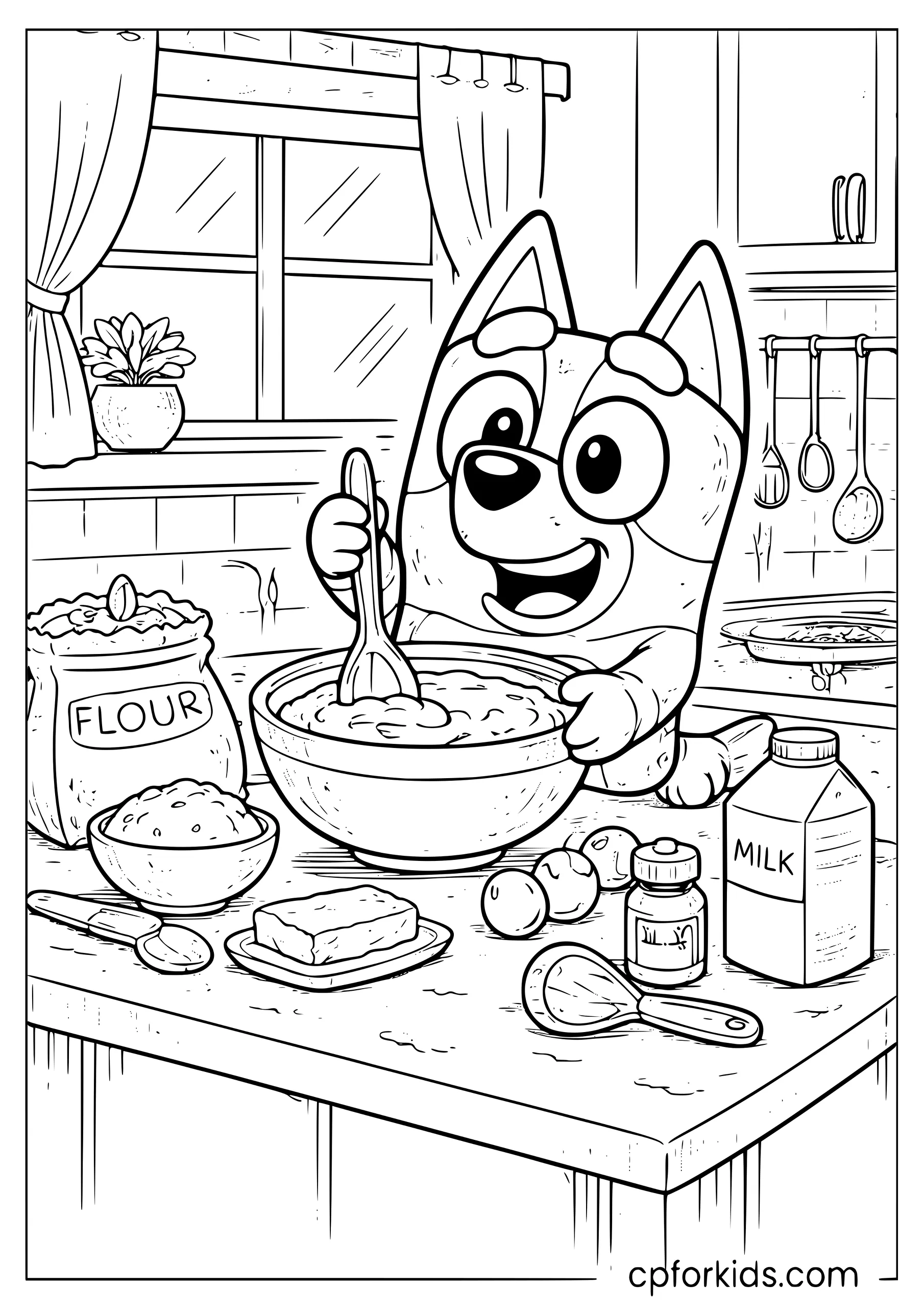 Bluey Helping in the Kitchen