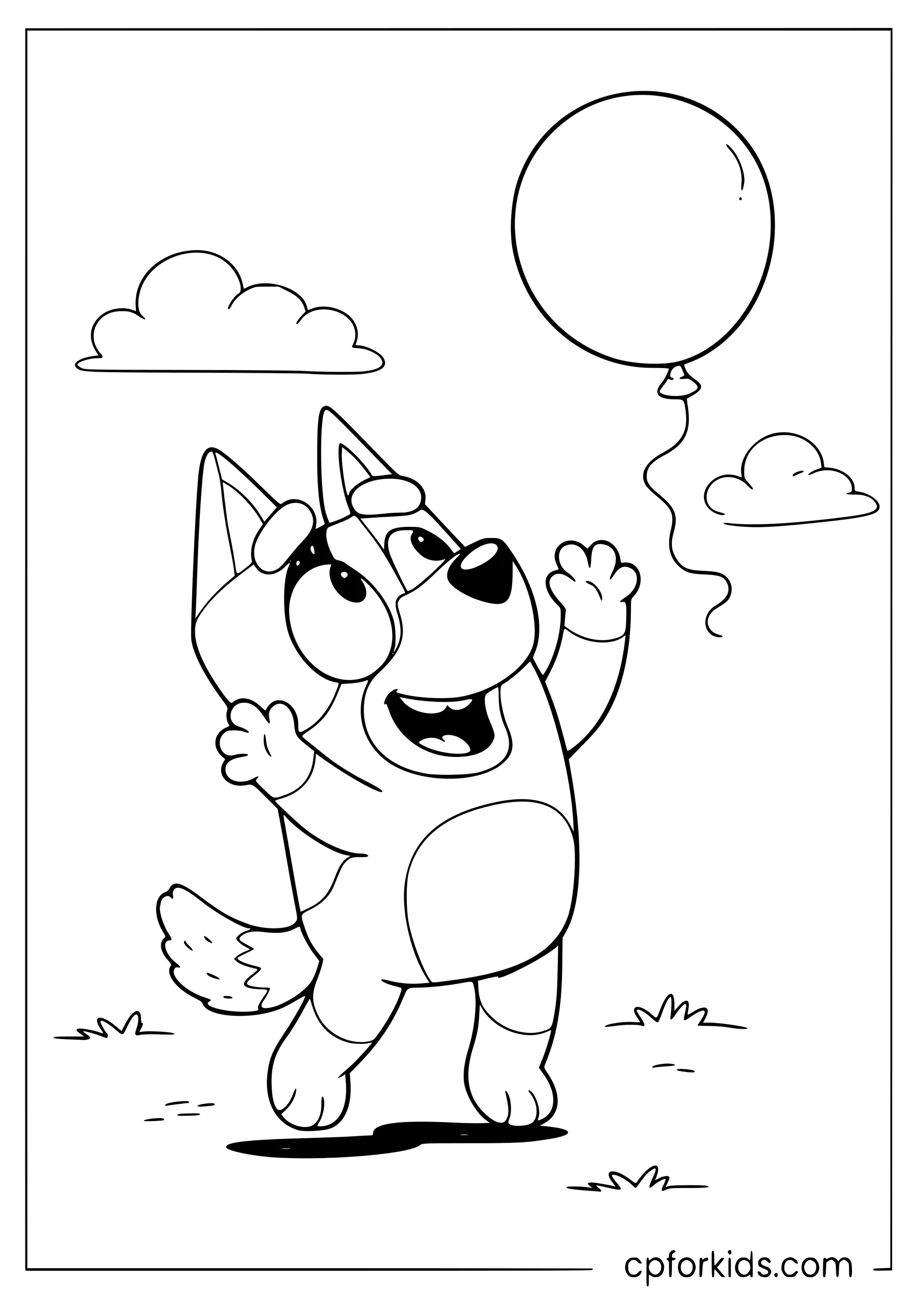 Bluey Playing with Balloon