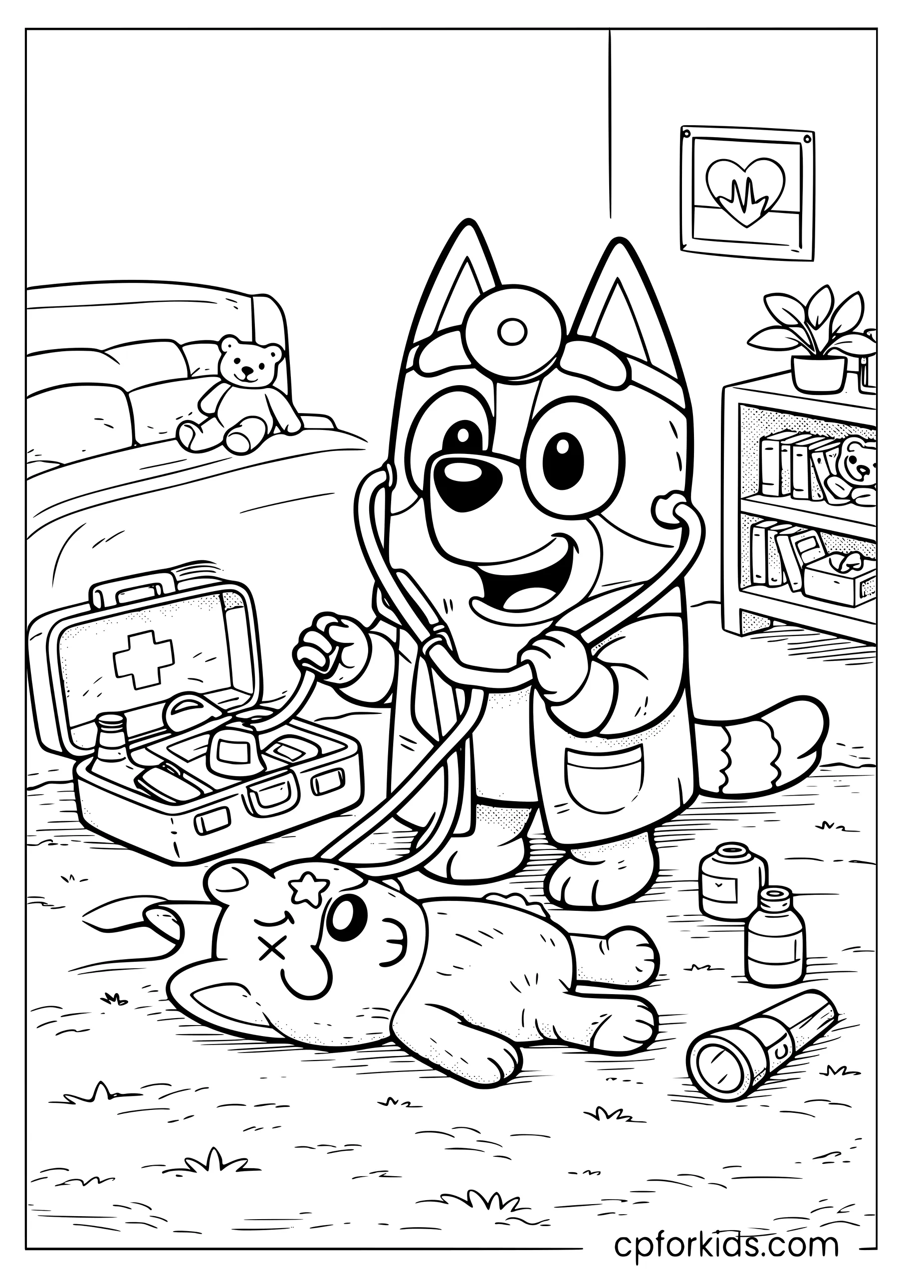 Bluey Playing Doctor Game