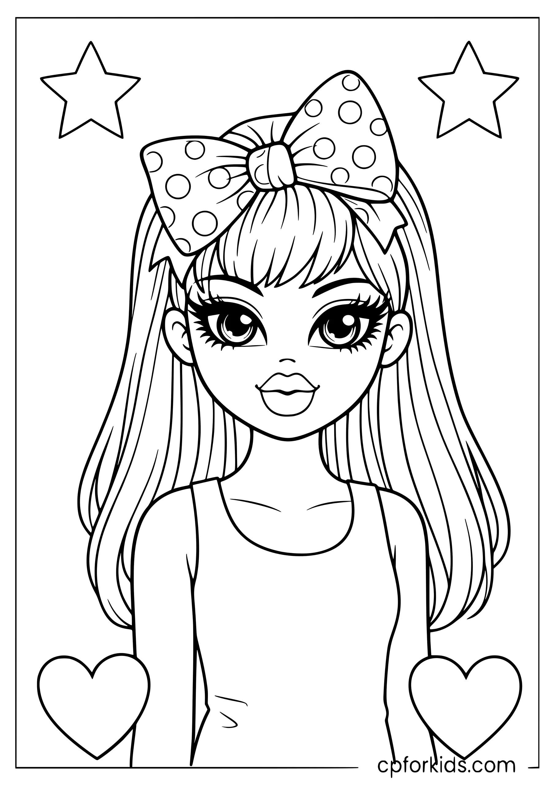 Simple Bratz Coloring Page
