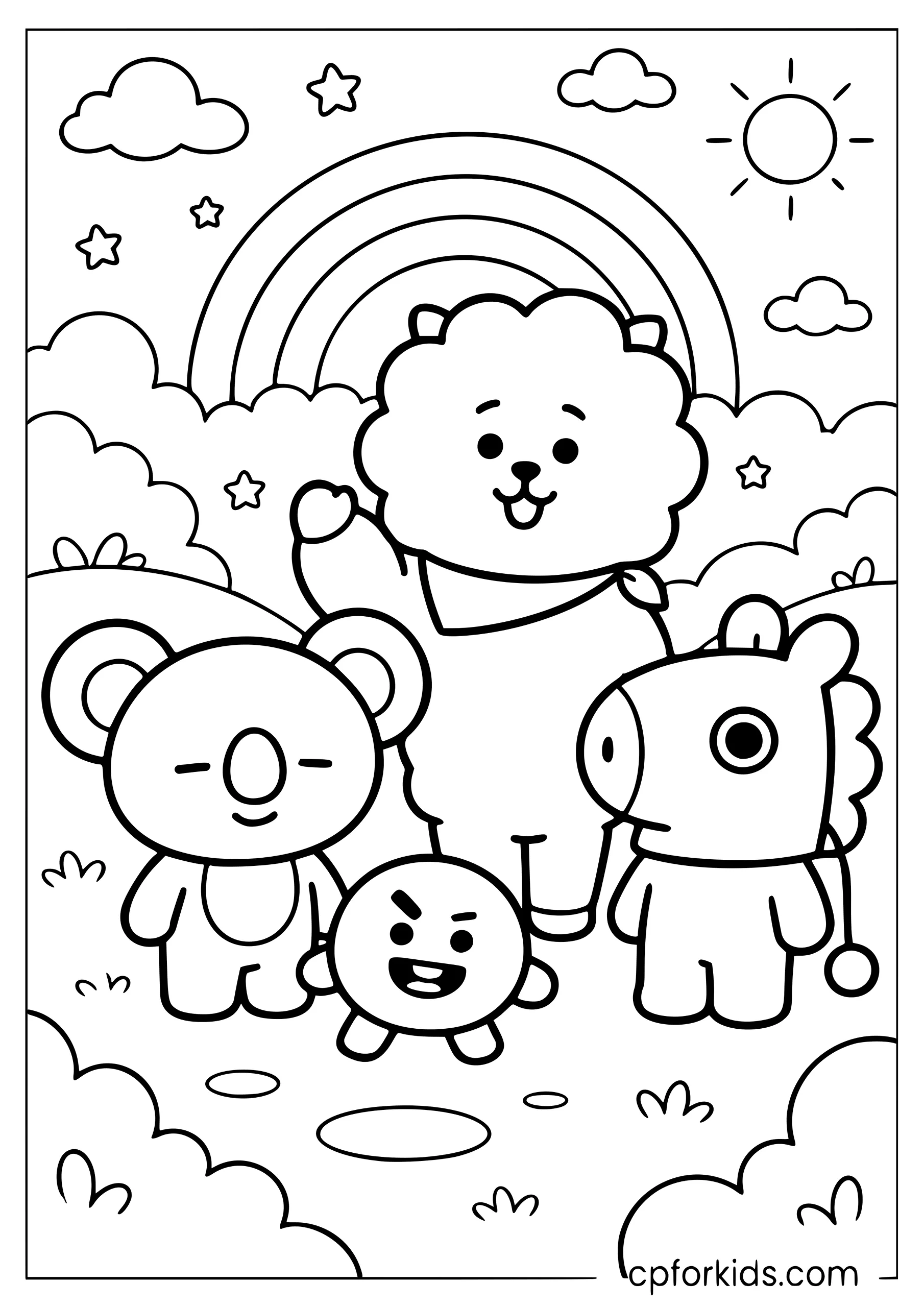 BT21 Shooky, Koya, RJ and Mang