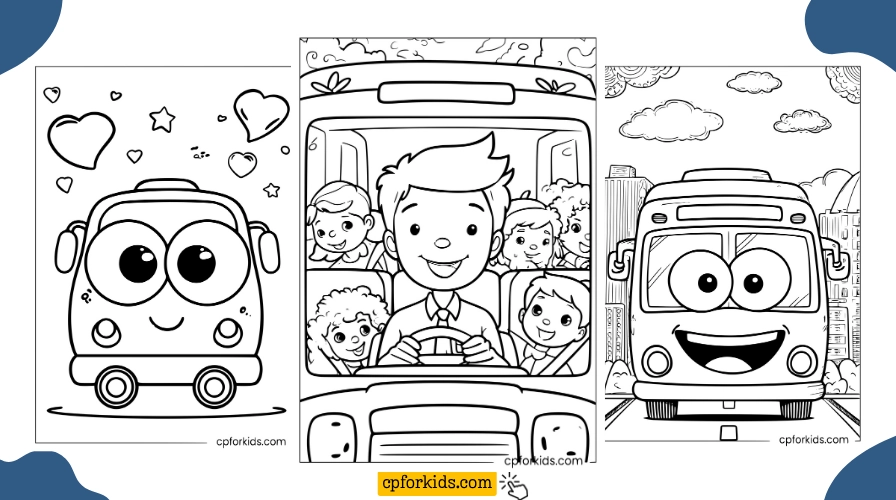 Printable Coloring Pages for Bus