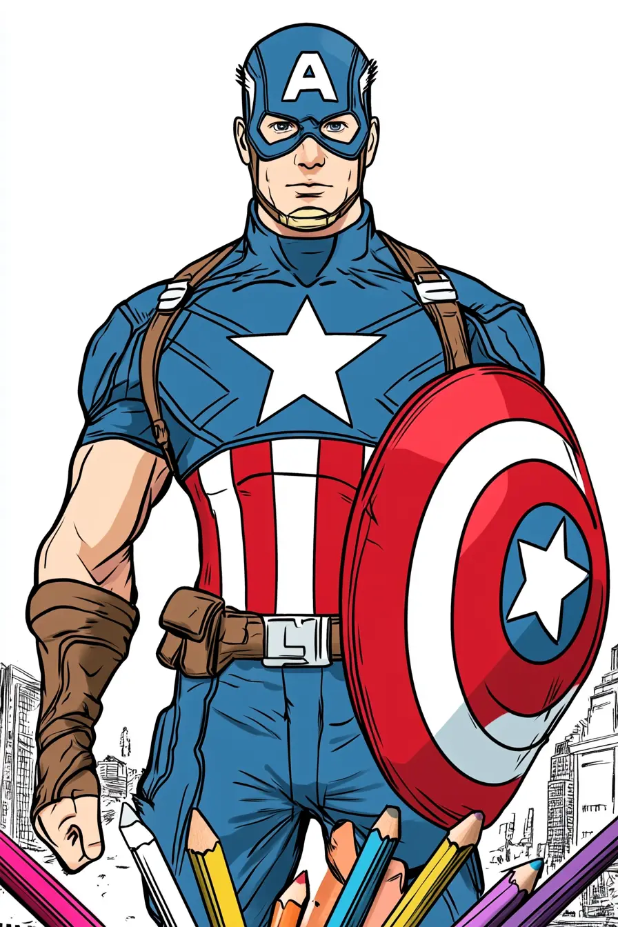Captain America Coloring Pages