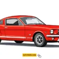 Printable car coloring pages for kids and adults featuring a classic red muscle car