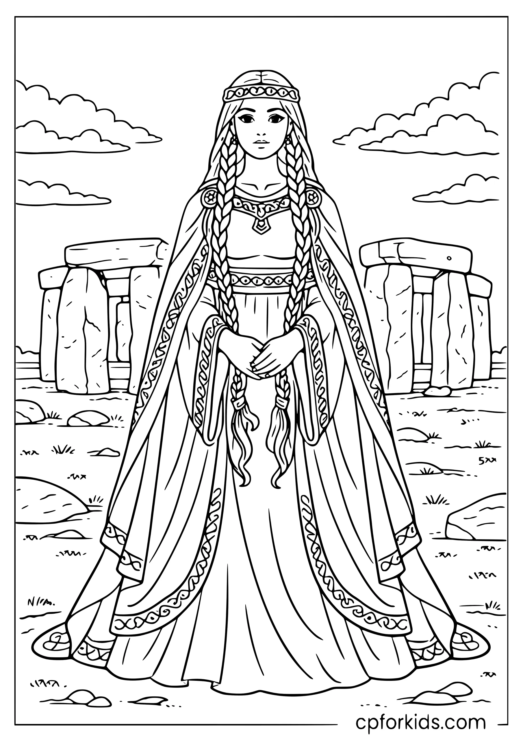 Celtic Princess with Braided Hair