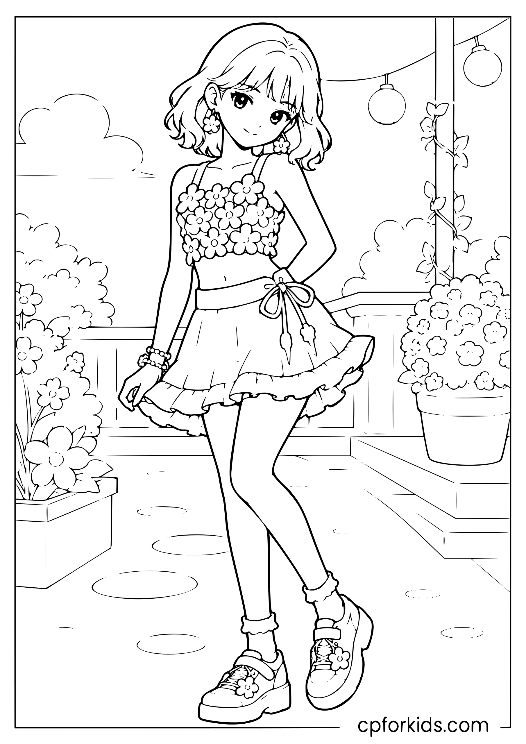 Chaewon — Floral Outfit