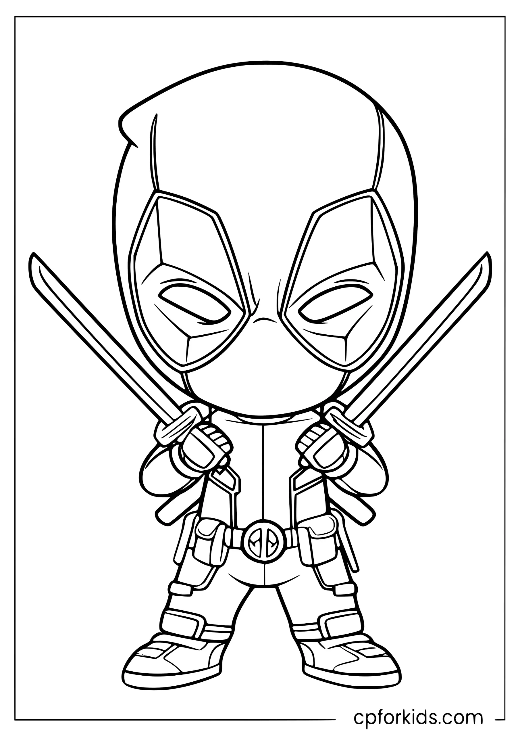 Chibi Deadpool Smiling