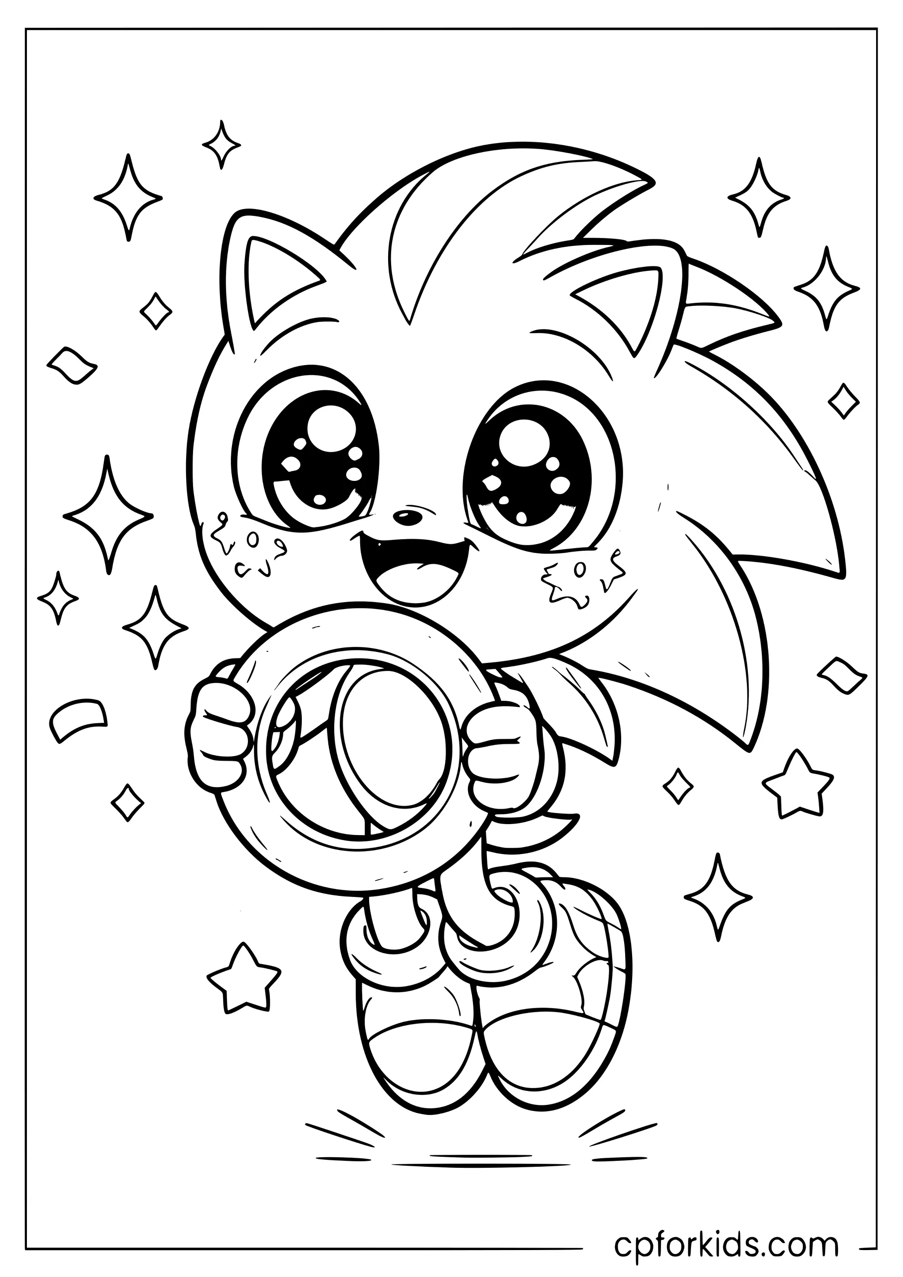 Chibi Sonic Holds a Ring