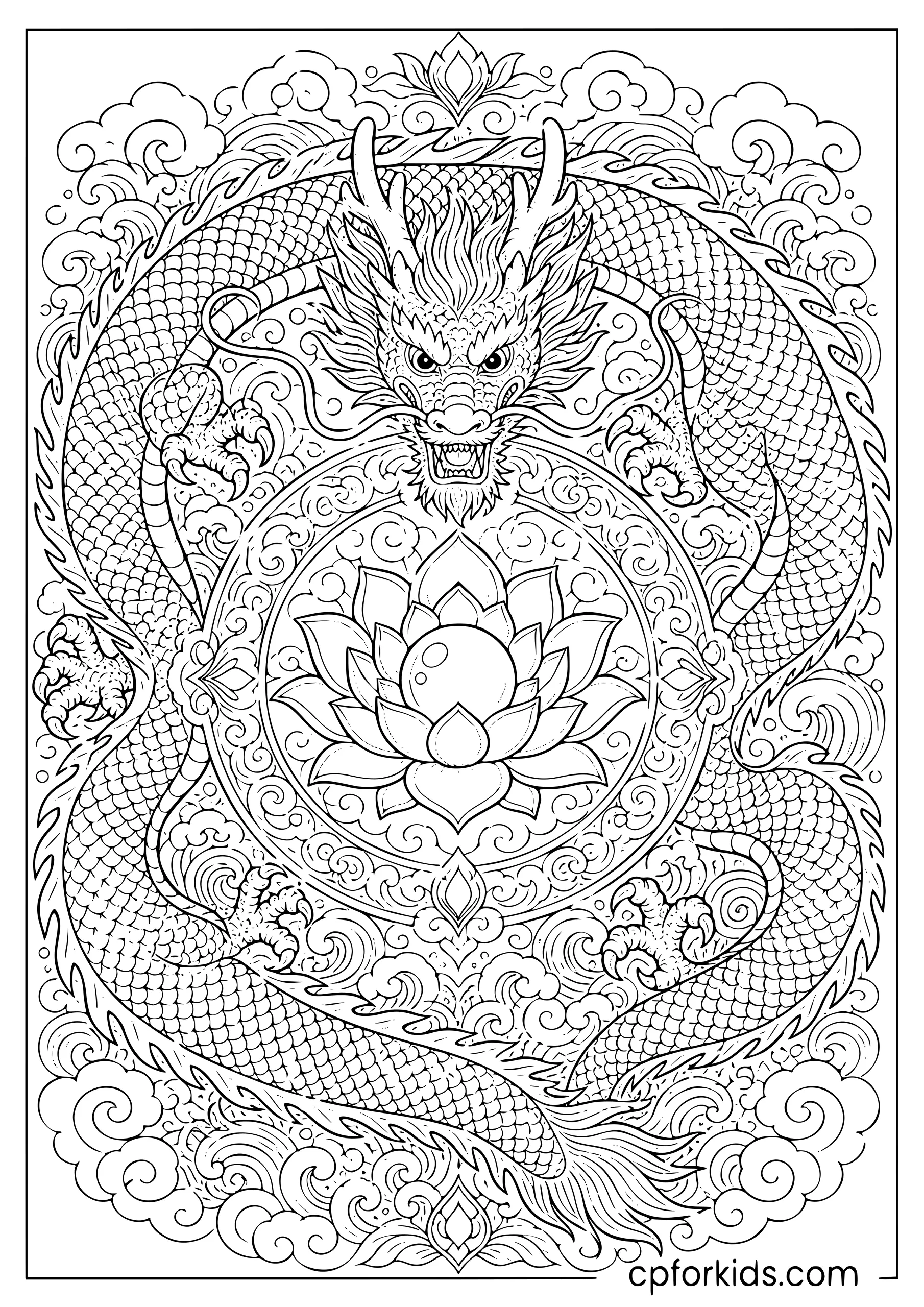 Chinese Dragon Mandala