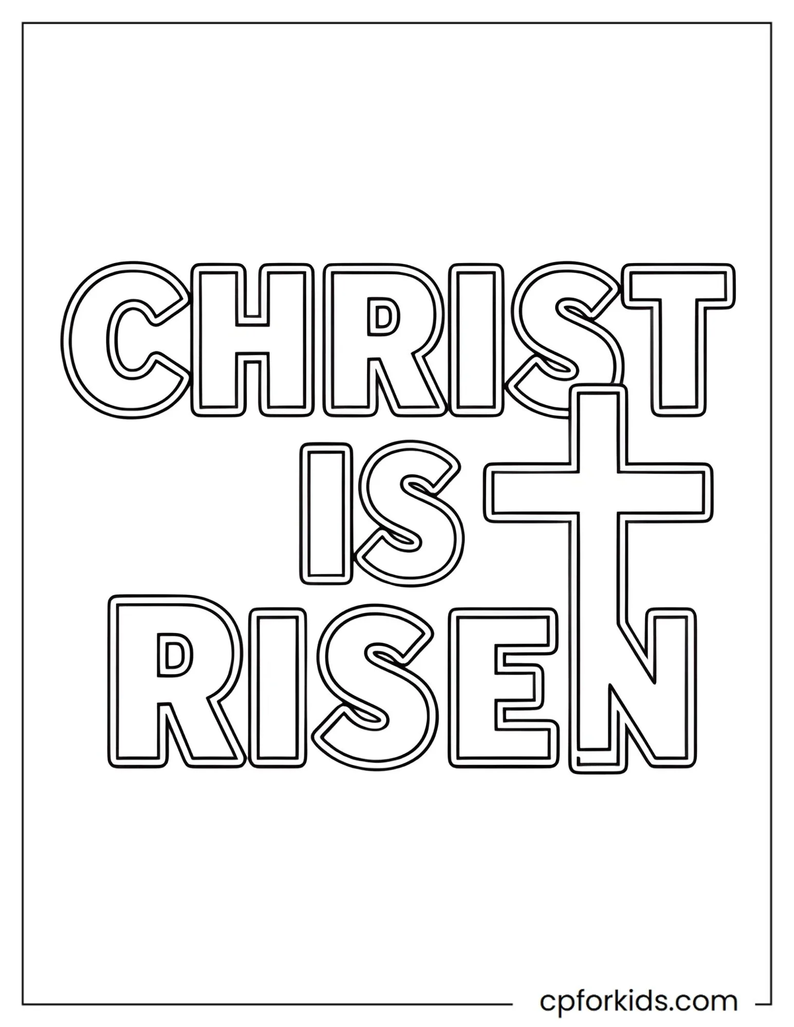 Christ Is Risen words above a central cross