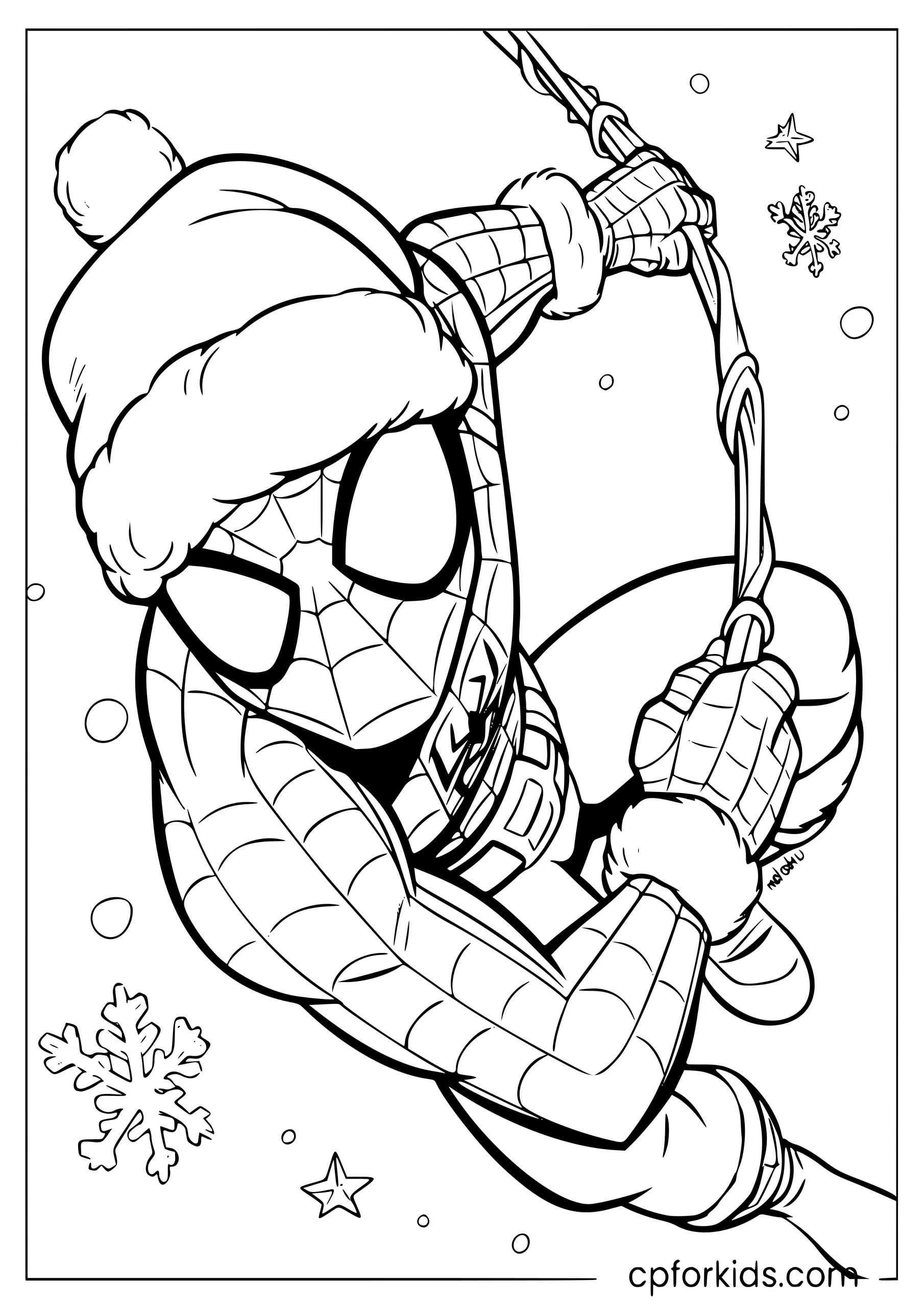 Christmas Spiderman Swinging