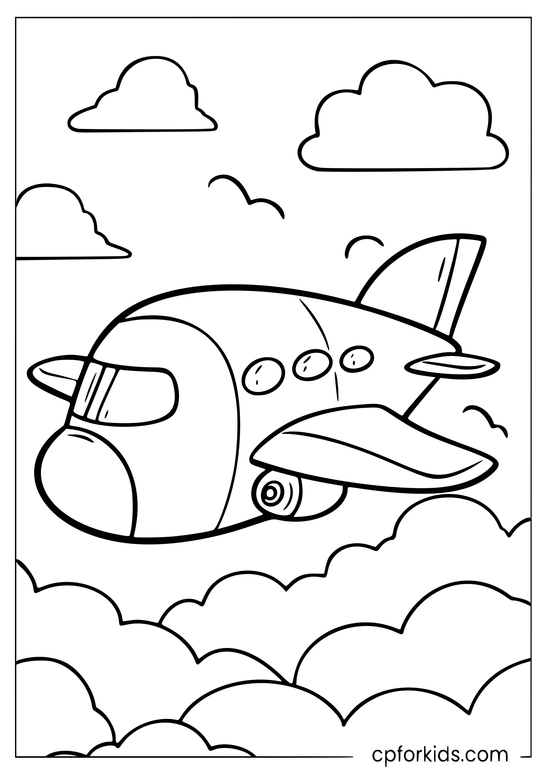 Chubby Cartoon Airplane for Toddlers