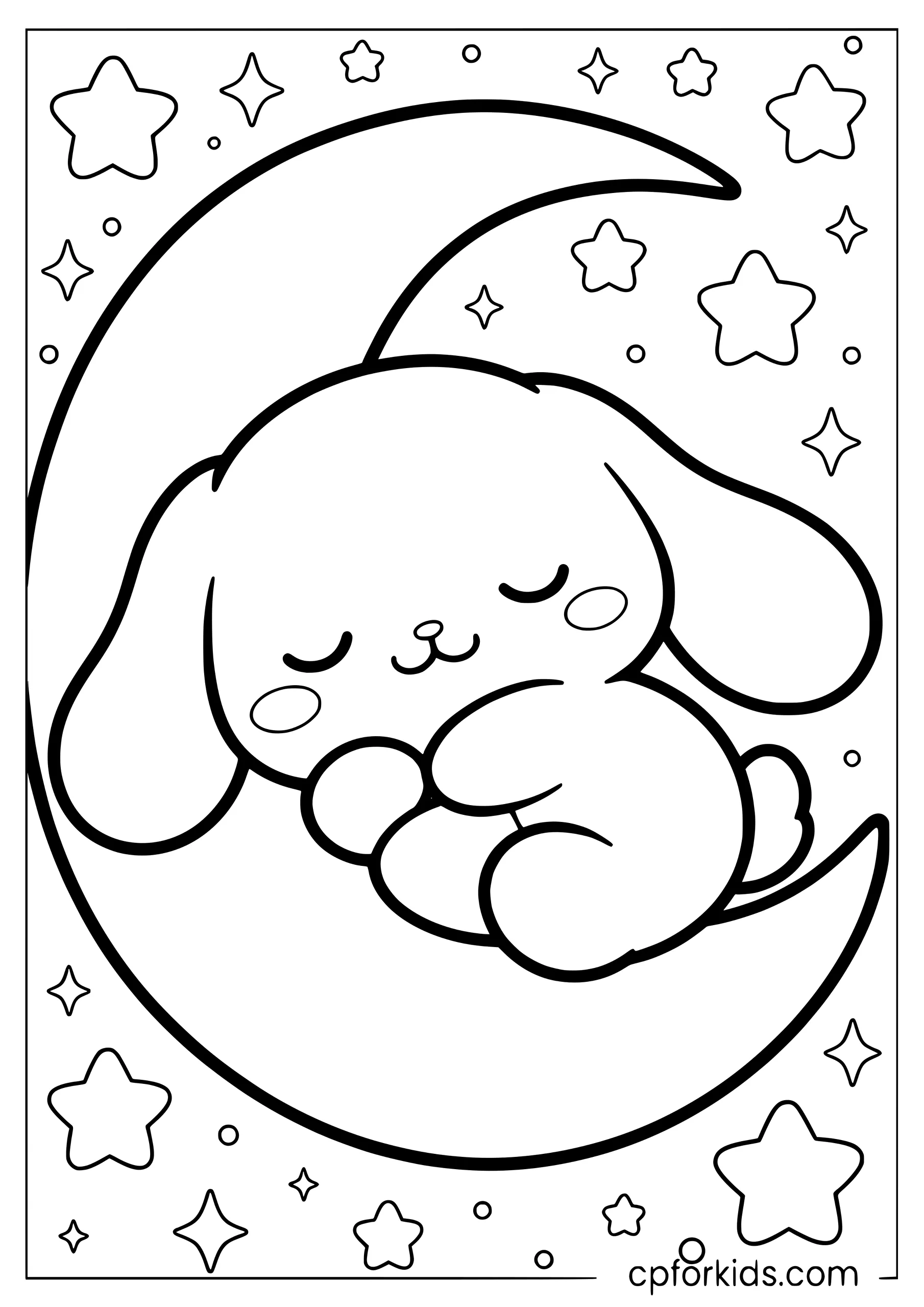 Baby Cinnamoroll on the Moon