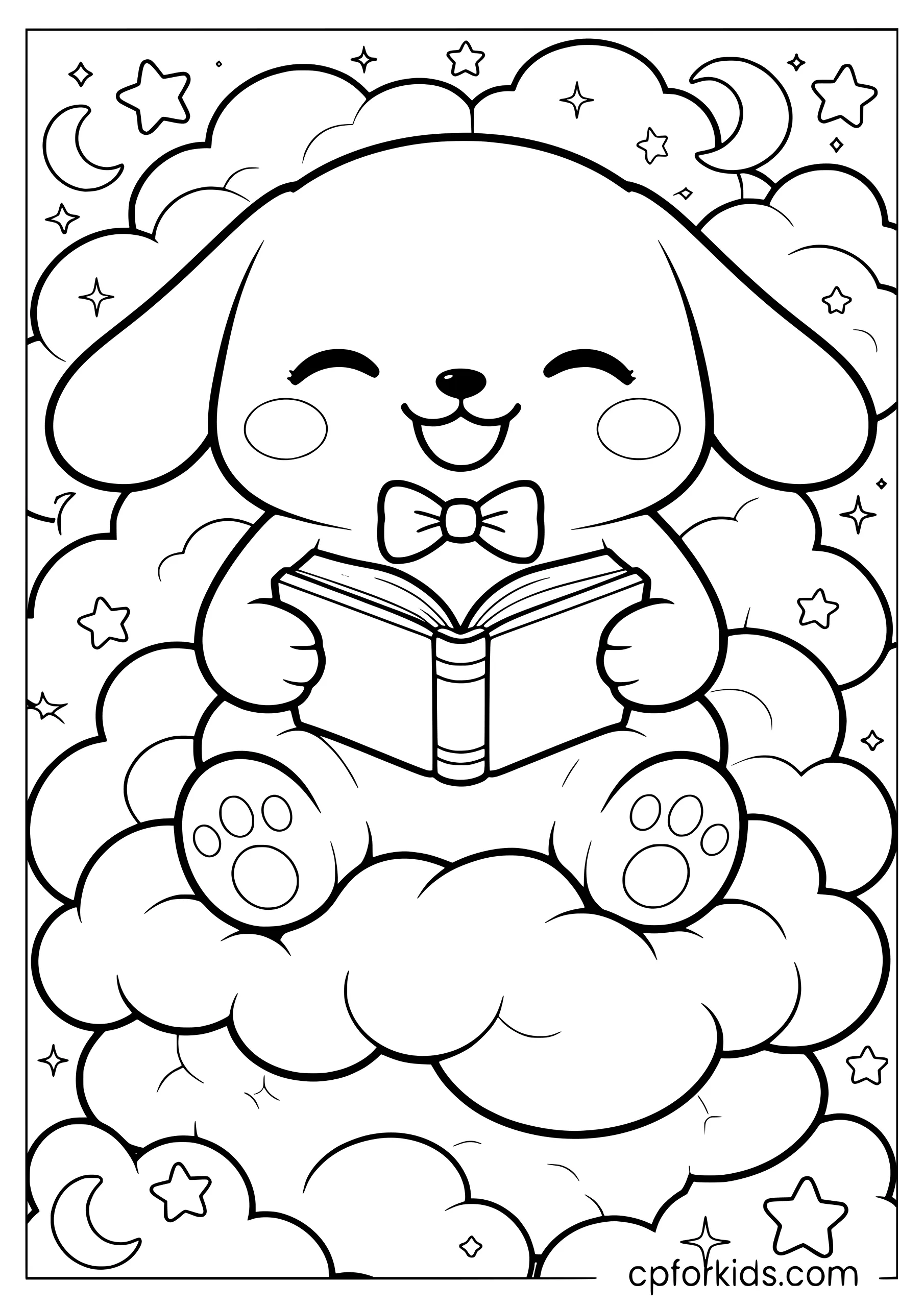 Cinnamoroll Reading on the Clouds
