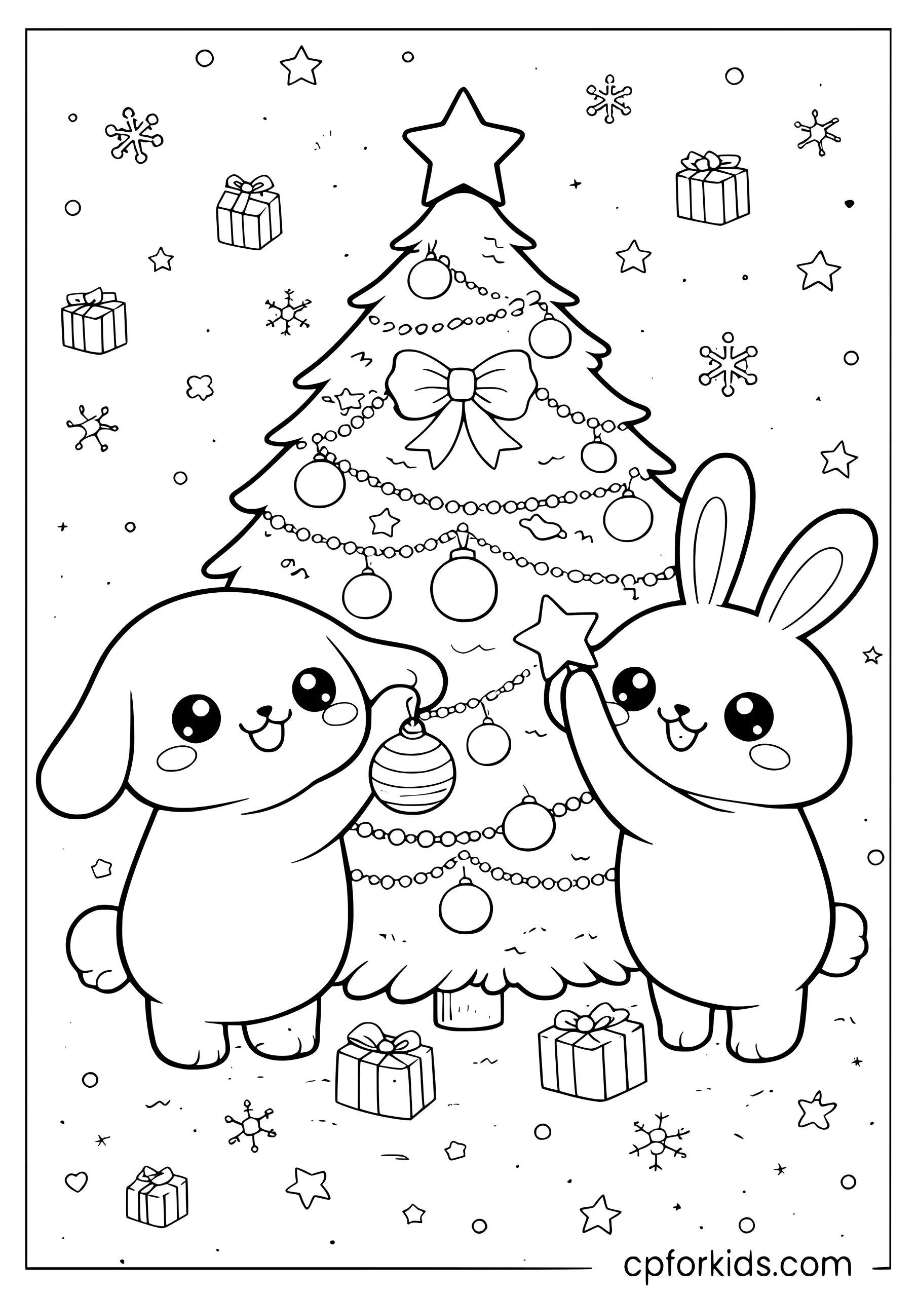 Cinnamoroll Decorating the Christmas Tree