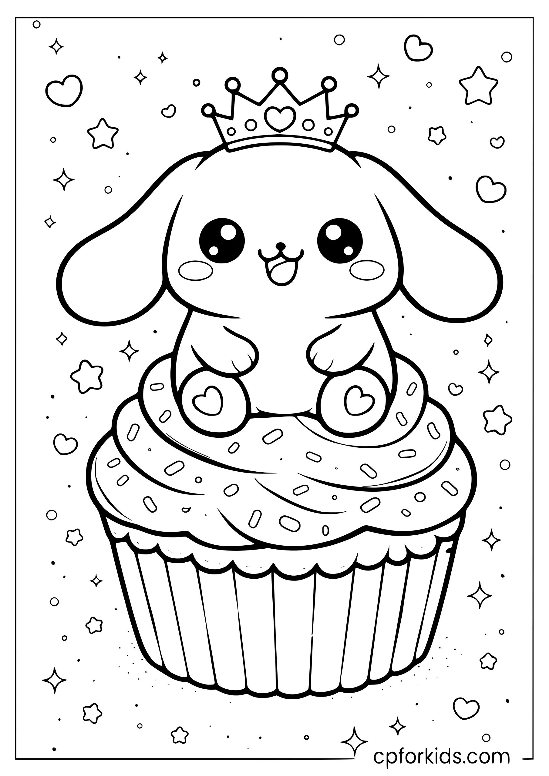 Cinnamoroll on a Cupcake Throne