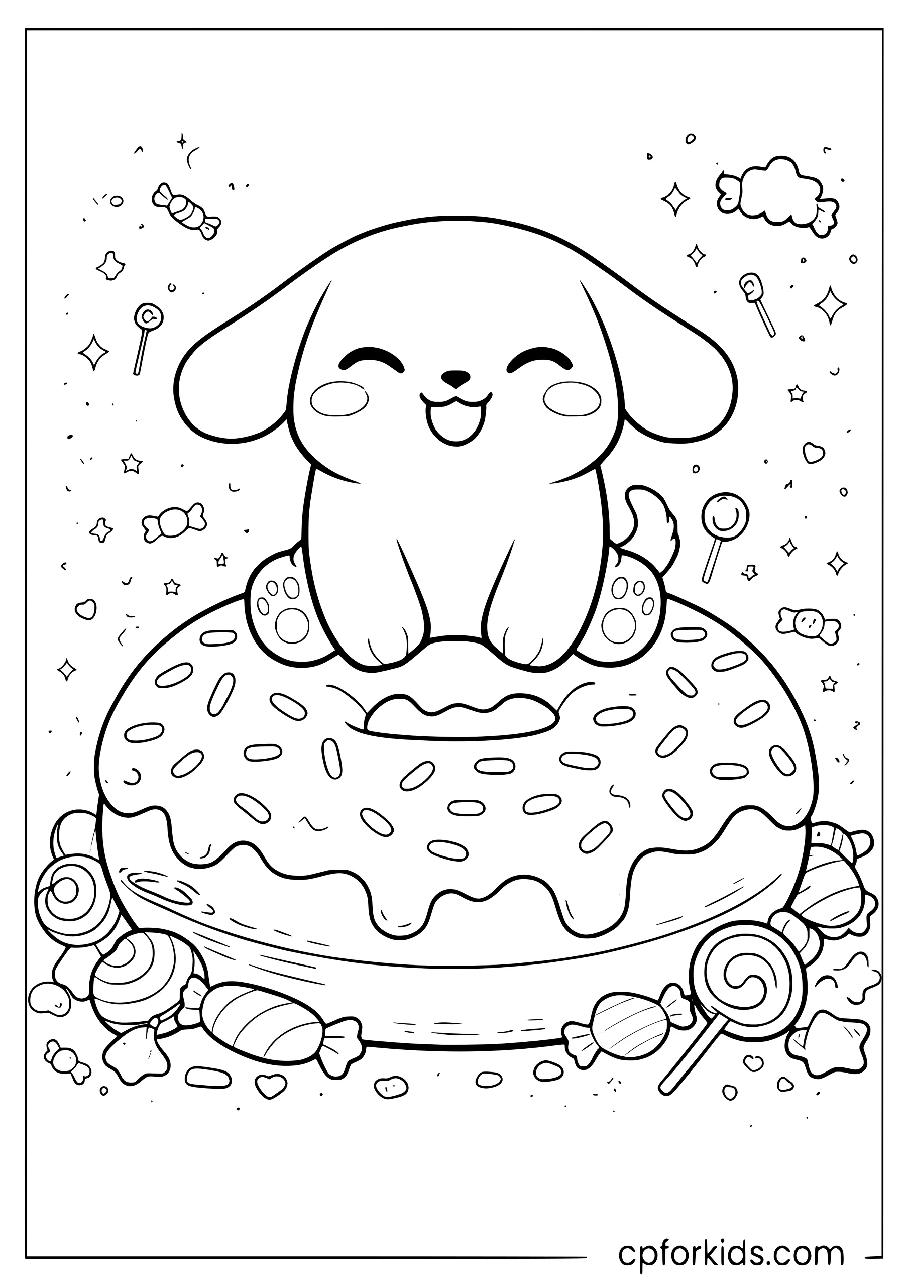 Cinnamoroll on a Sweet Donut