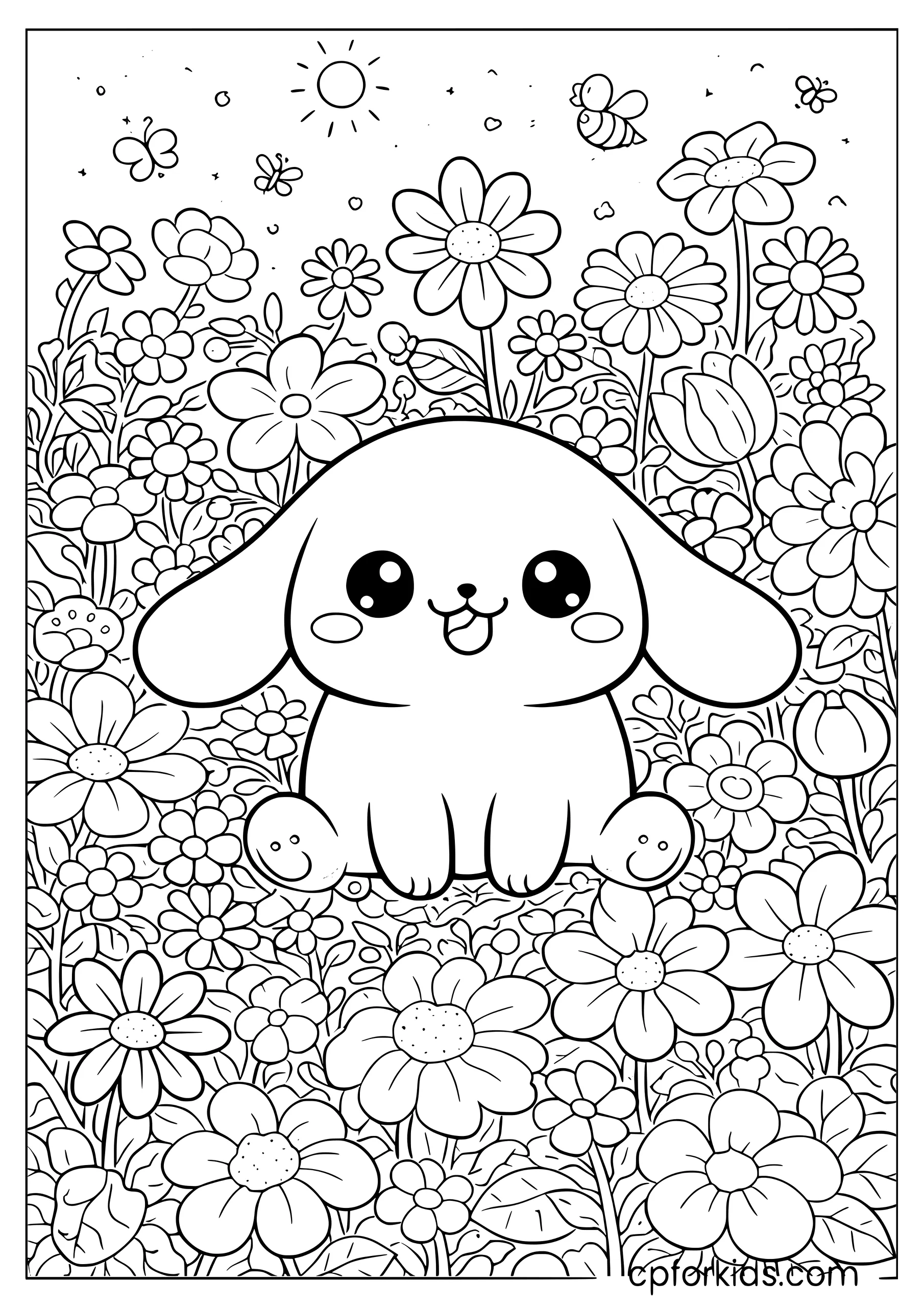 Cinnamoroll in the Summer Flower Field