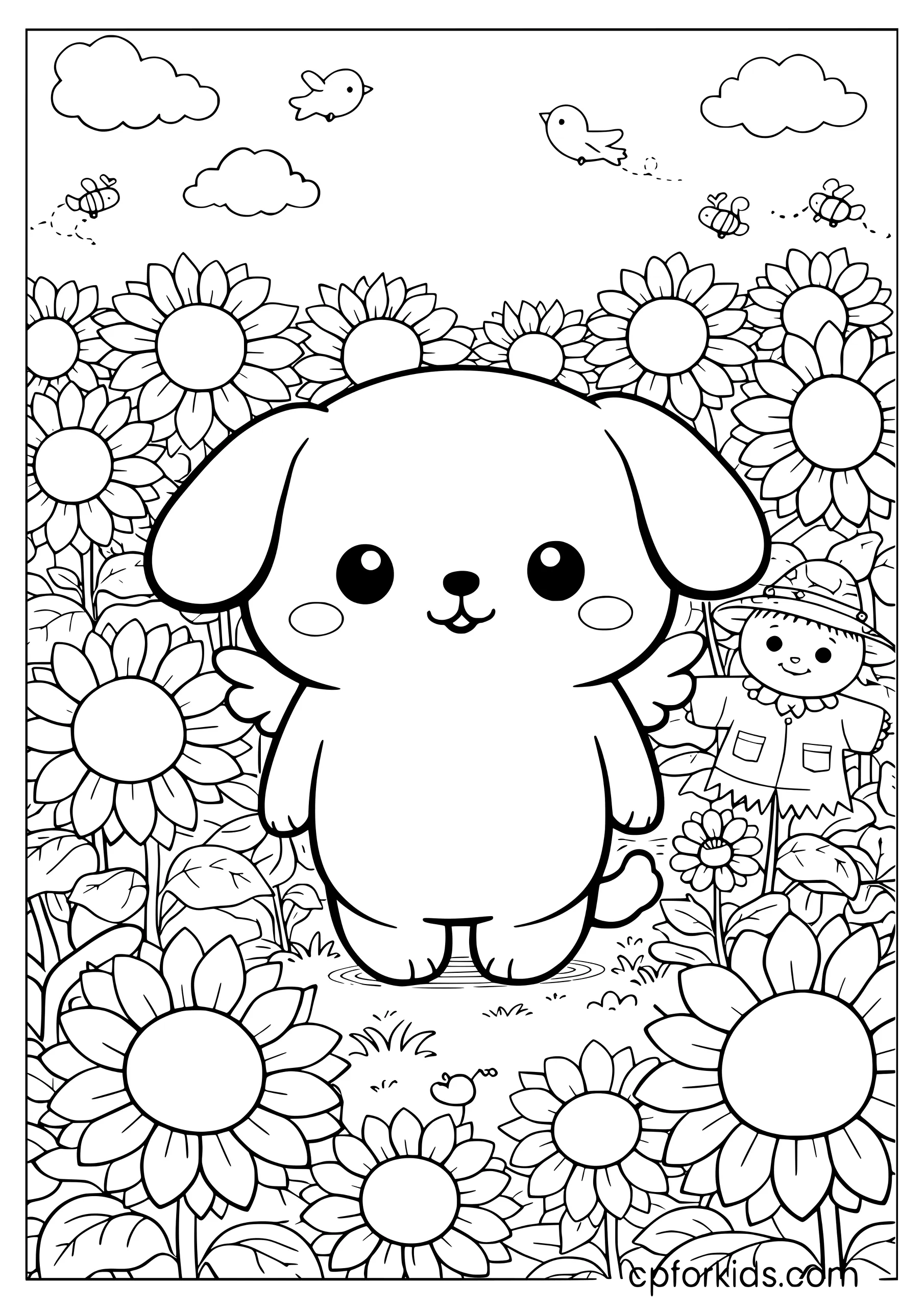 Cinnamoroll in the Sunflower Farm
