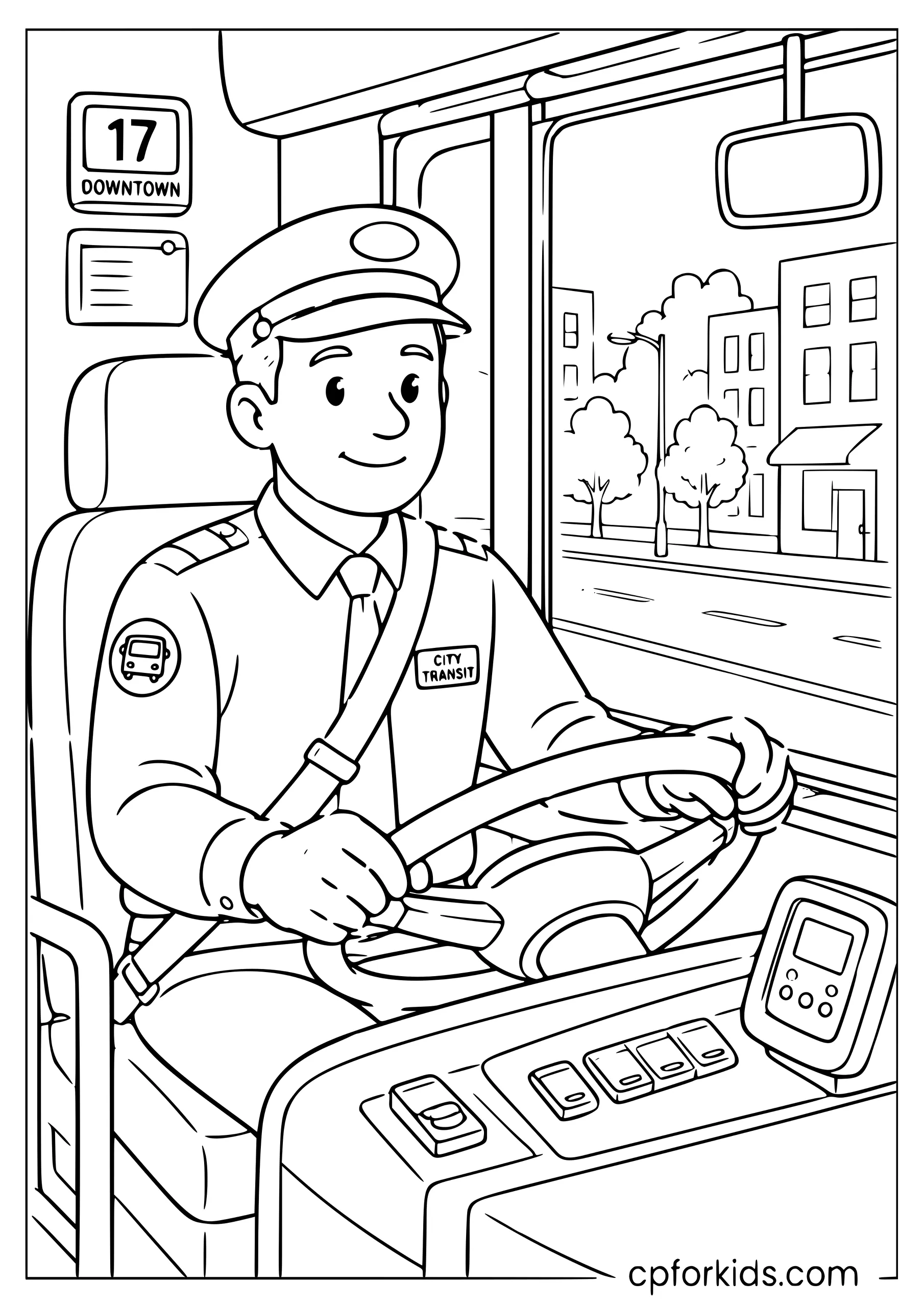 Bus Driver at Work