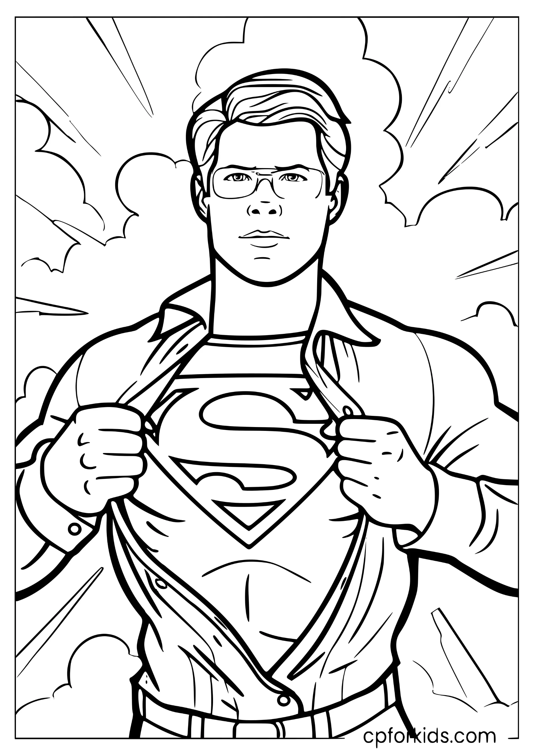 Clark Kent Transforms to Superman