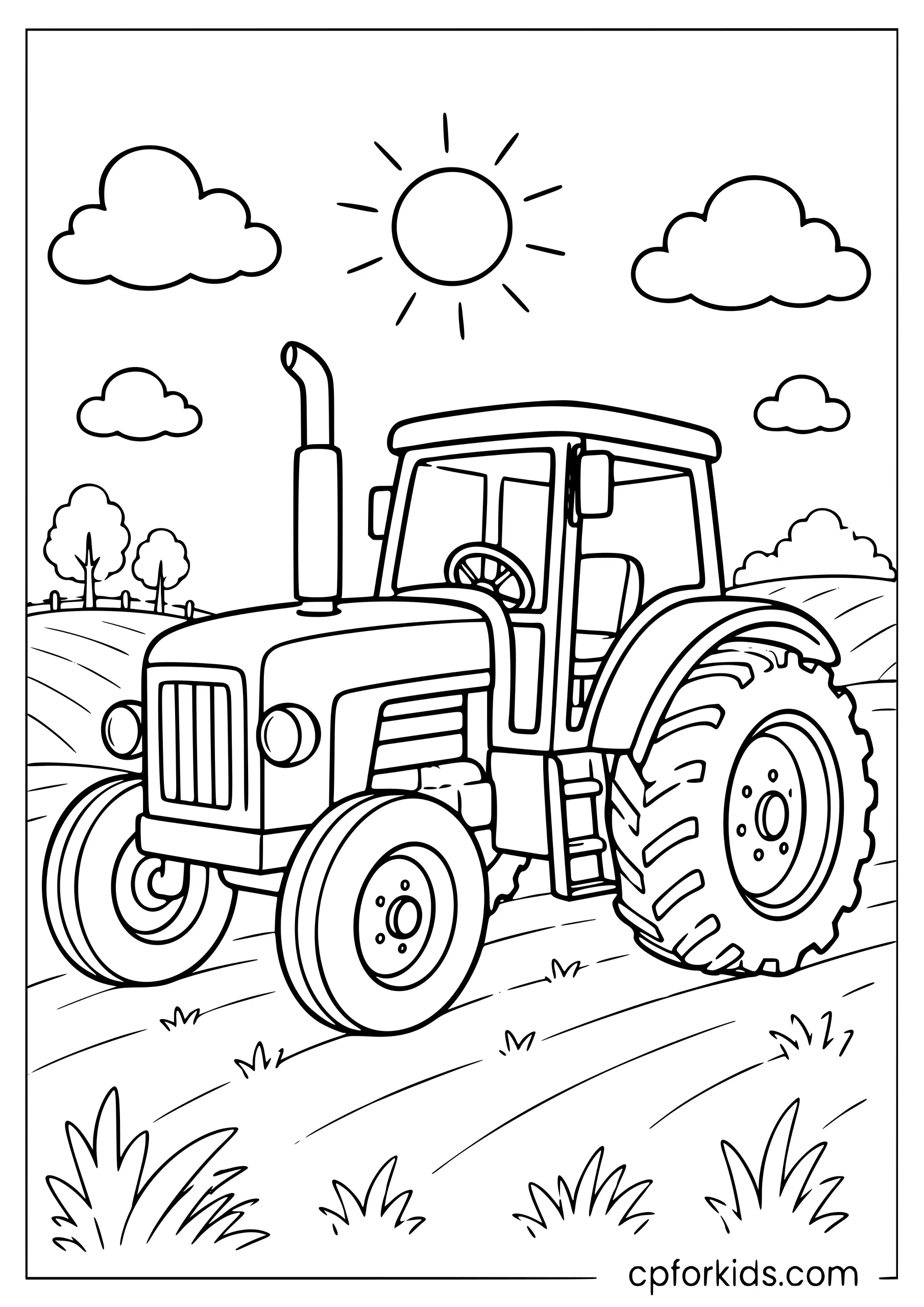 Classic Tractor in the Field