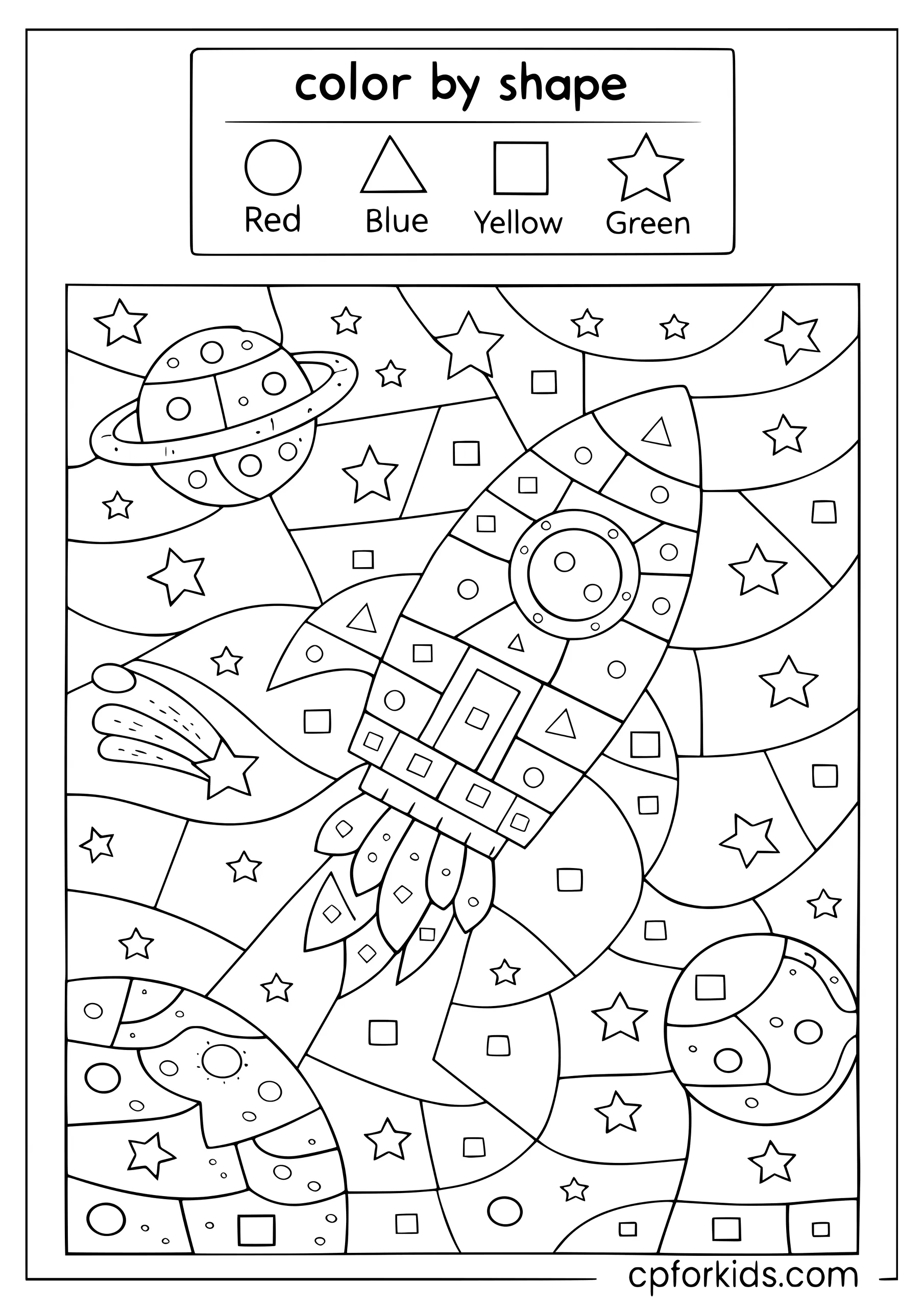 Color by Shape Activity Page