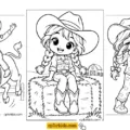 Cowgirl coloring pages featured image