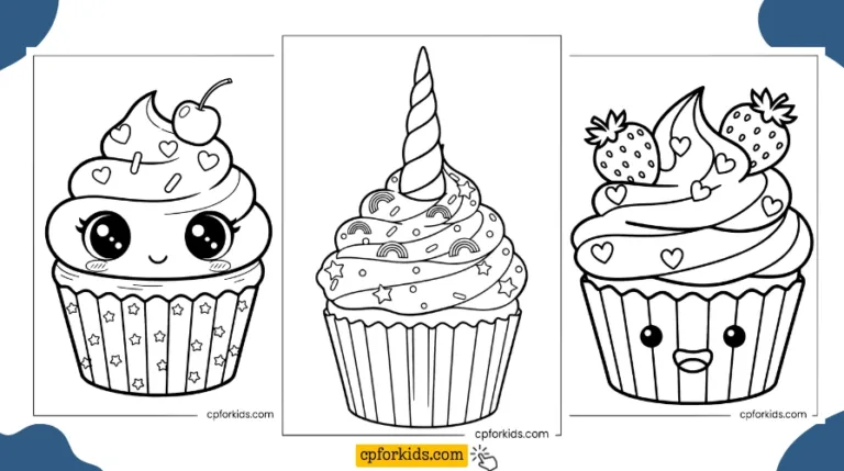 Printable Cupcake Coloring Pages Featured Image