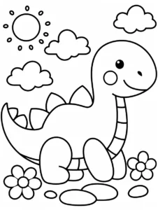 Cute dinosaur made with big easy coloring shapes