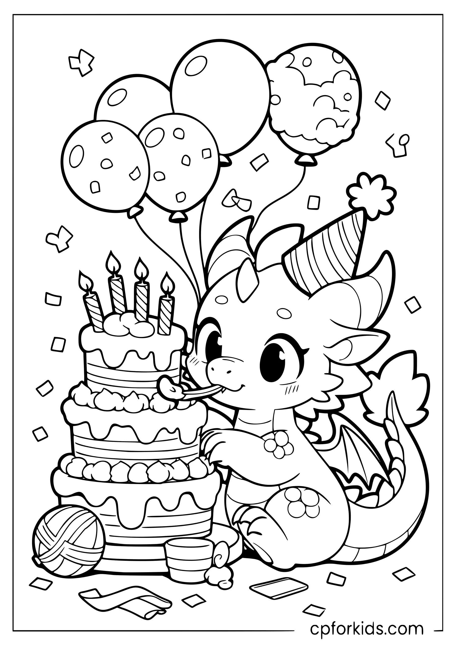 Cute Dragon's Birthday Bash