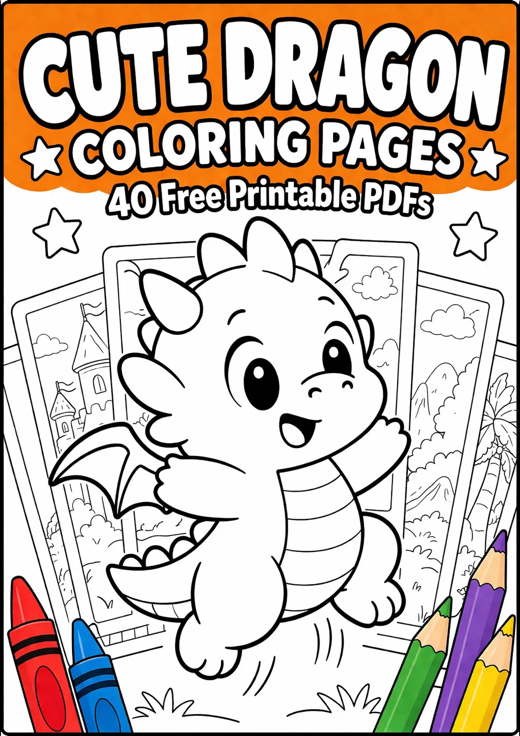 Cute Dragon Coloring Pages