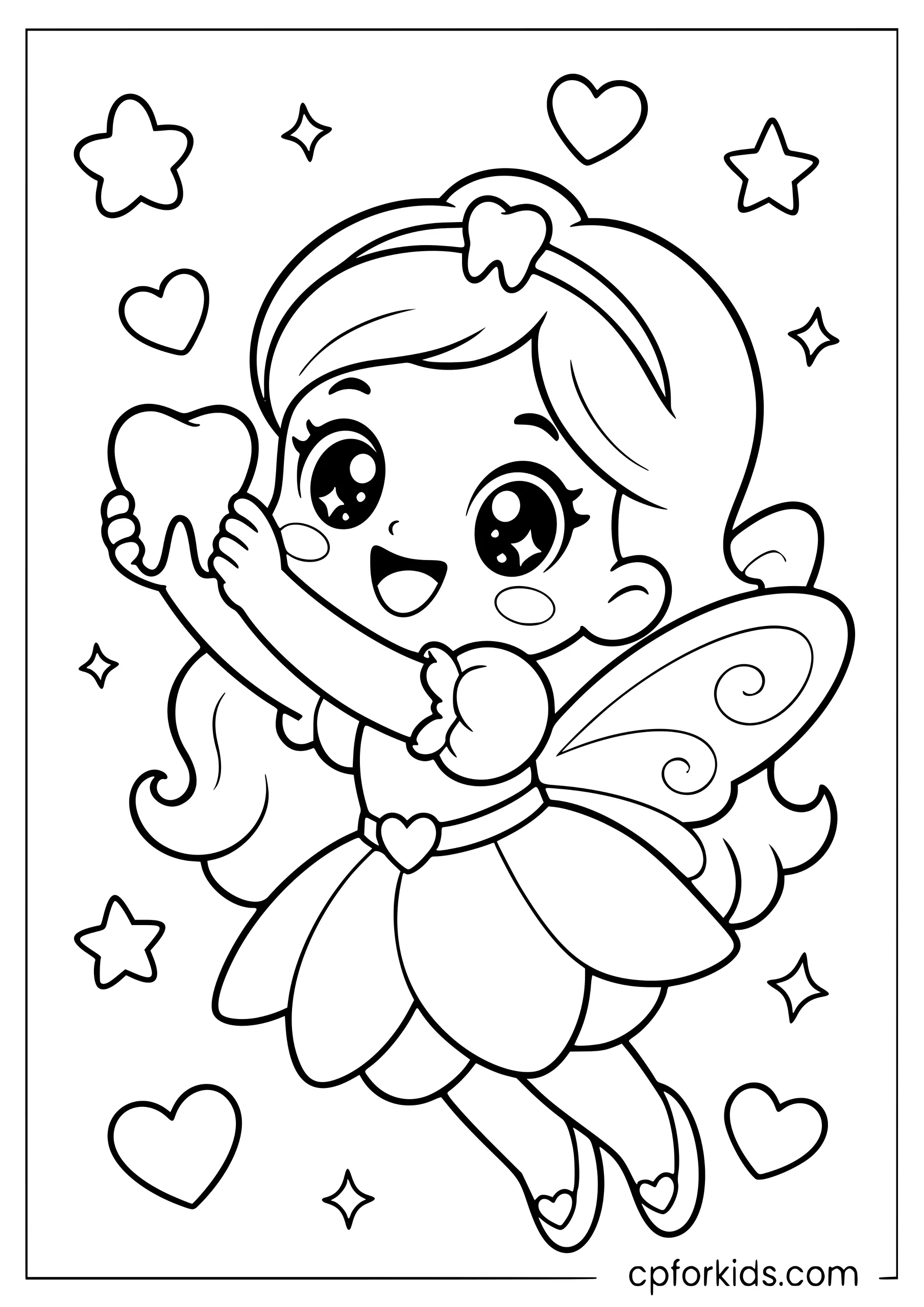Cute Tooth Fairy Finds a Tooth