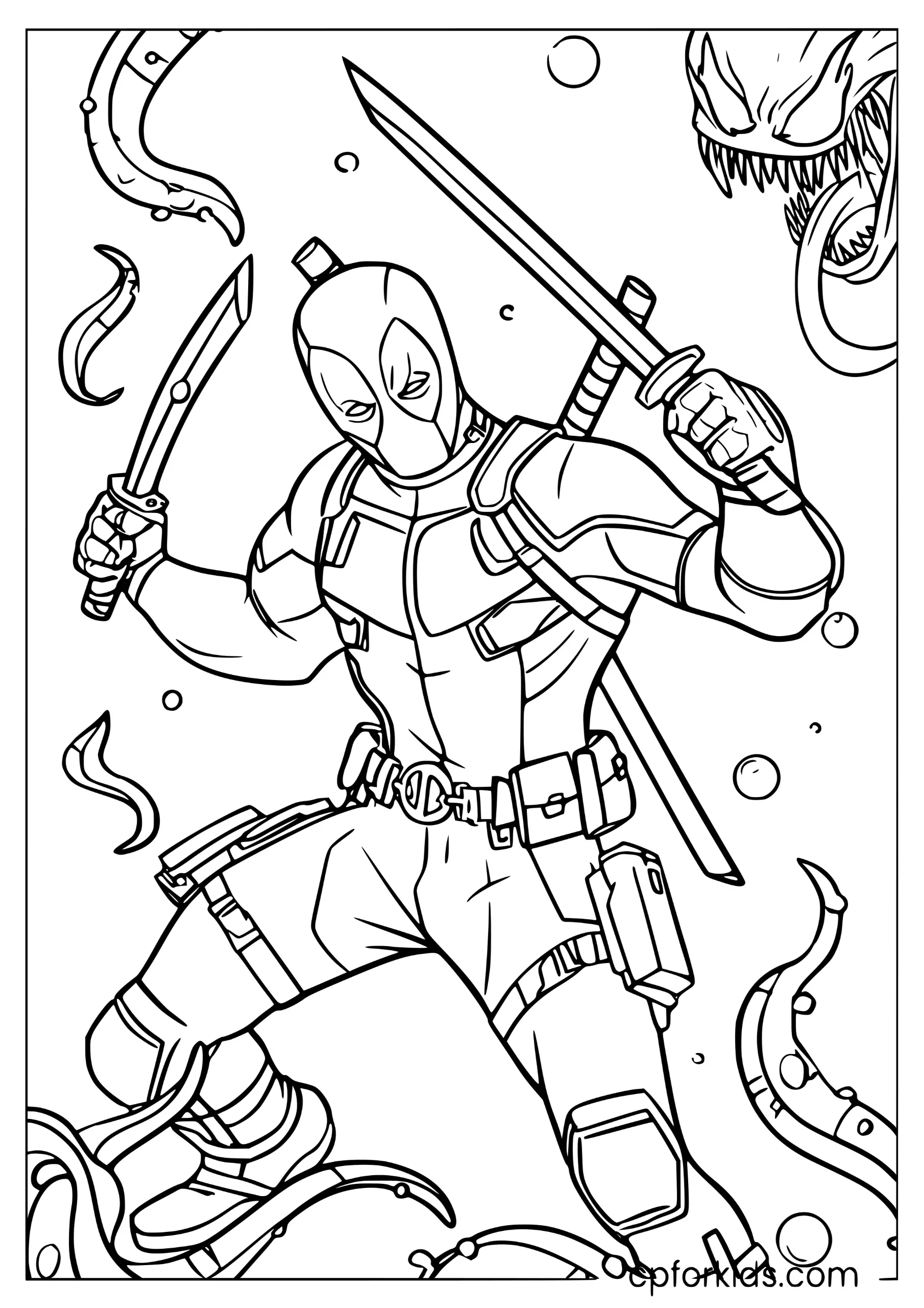 Deadpool vs Venom Battle