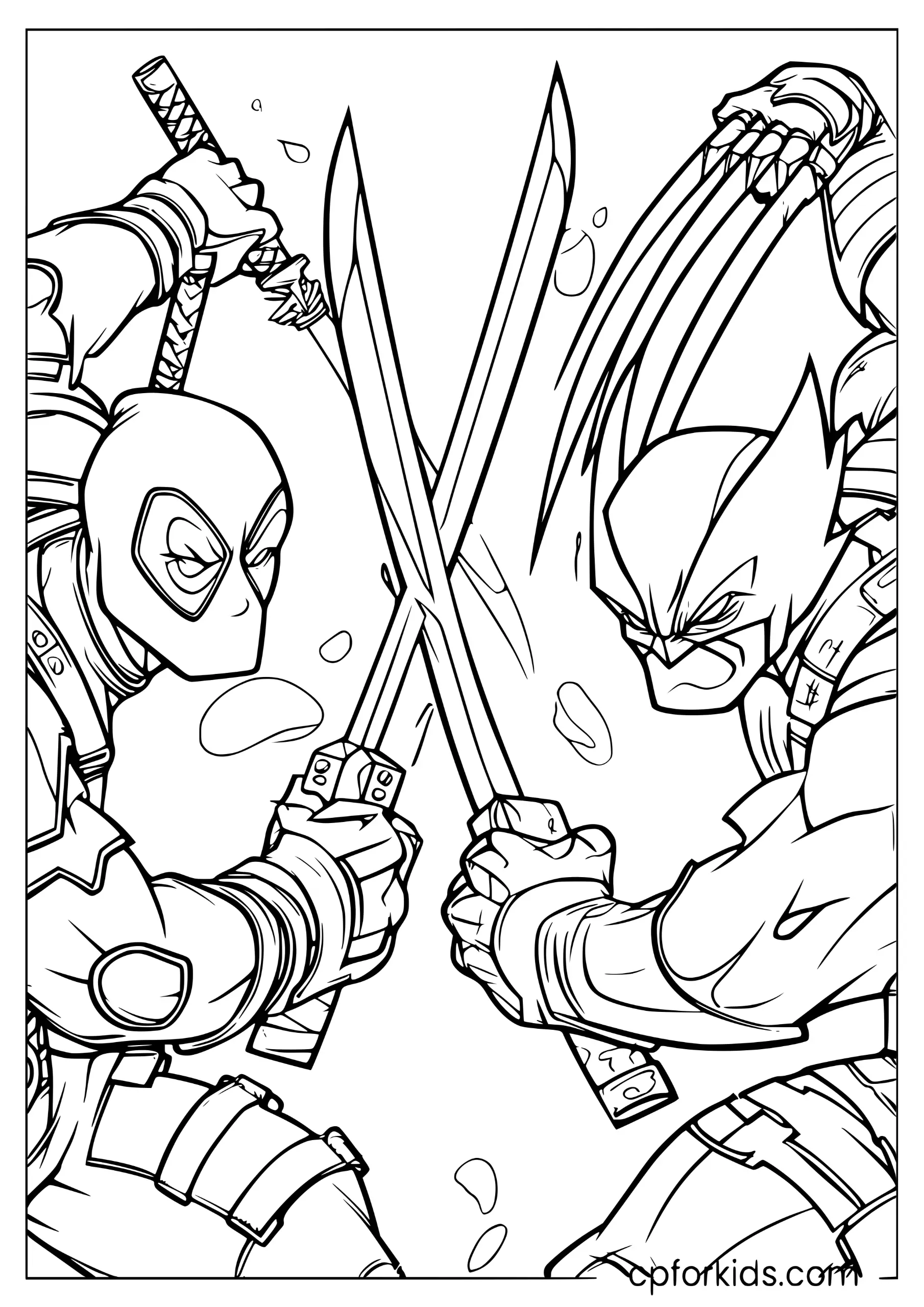 Deadpool vs Wolverine Katanas vs Claws