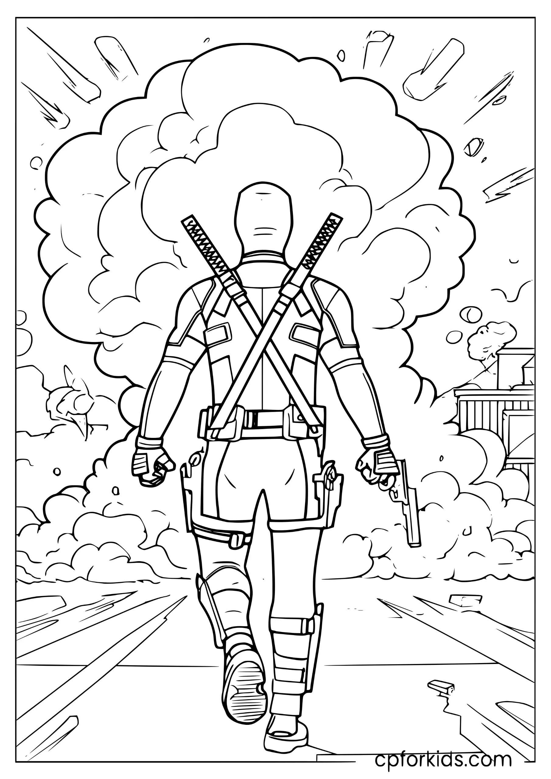 Deadpool Walks From Explosion