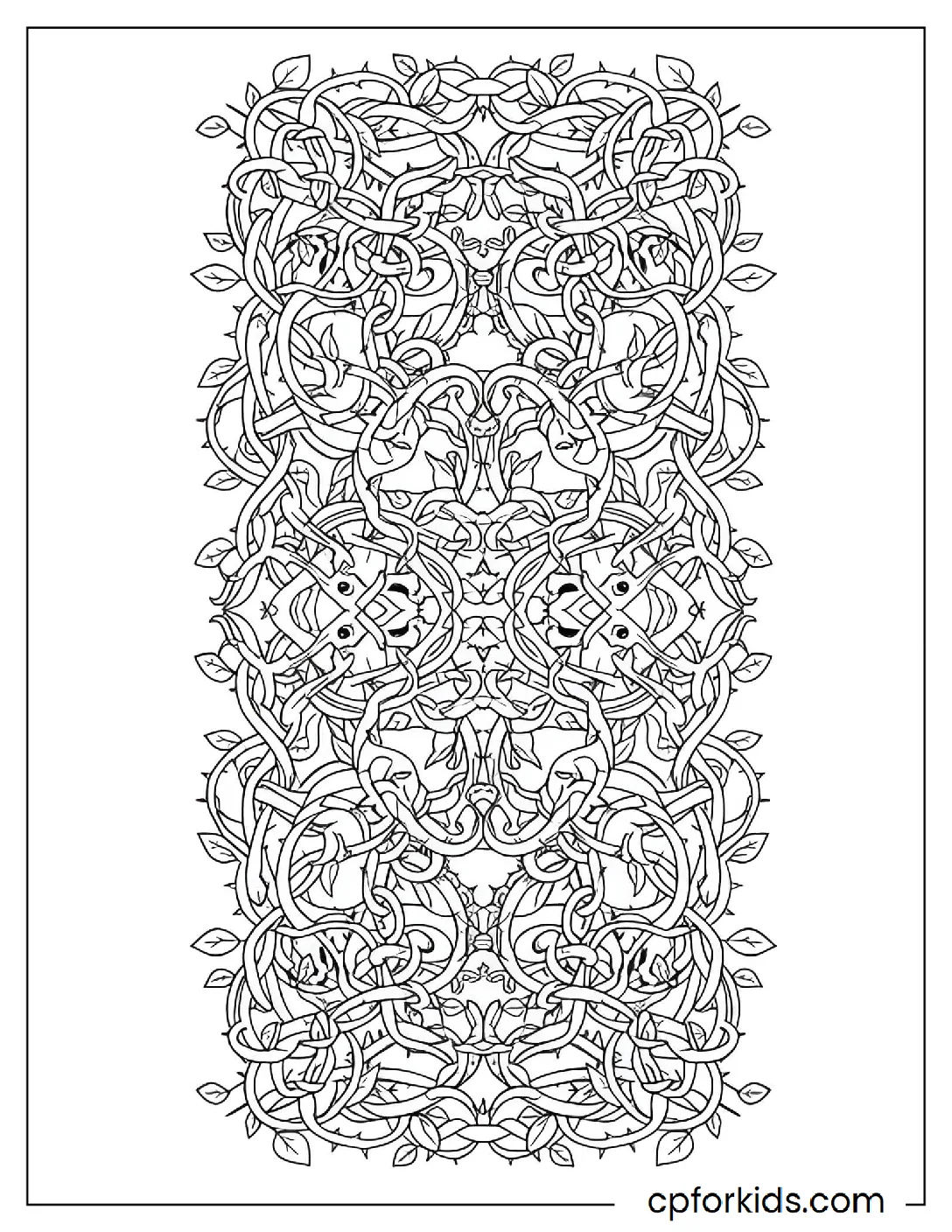 Border of tiny skulls and chains